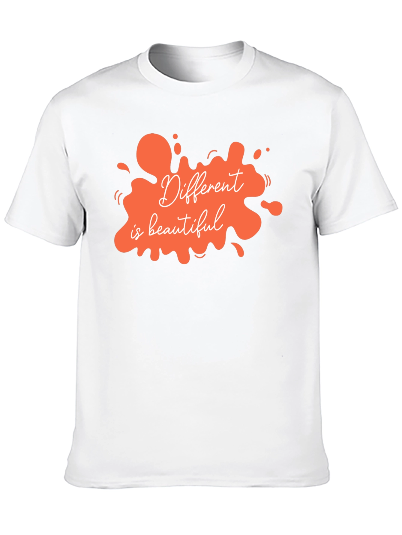 Unique Different is Beautiful Graphic Tee - Black