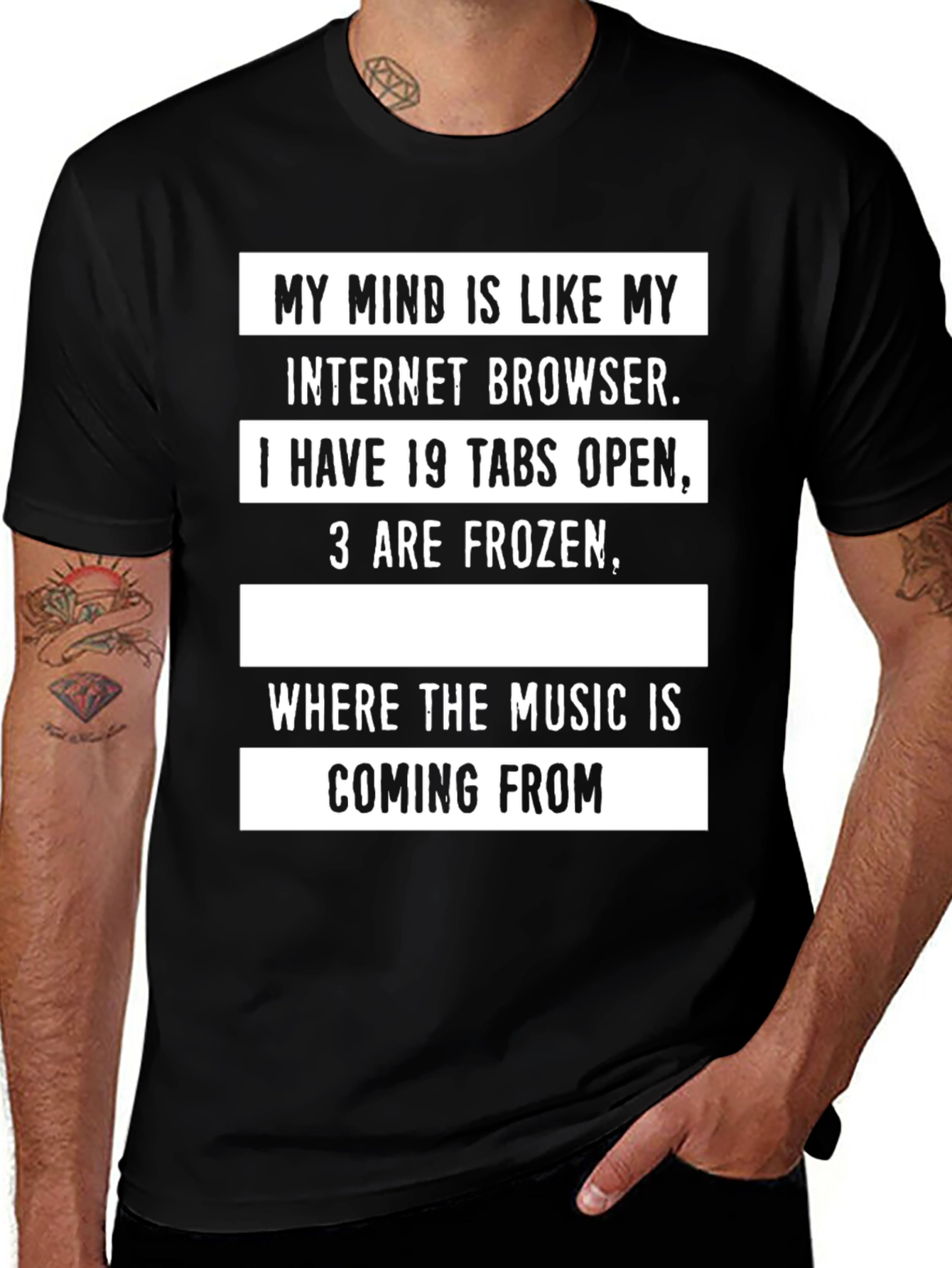 Mind Like Browser T-Shirt - 19 Tabs 3 Frozen!