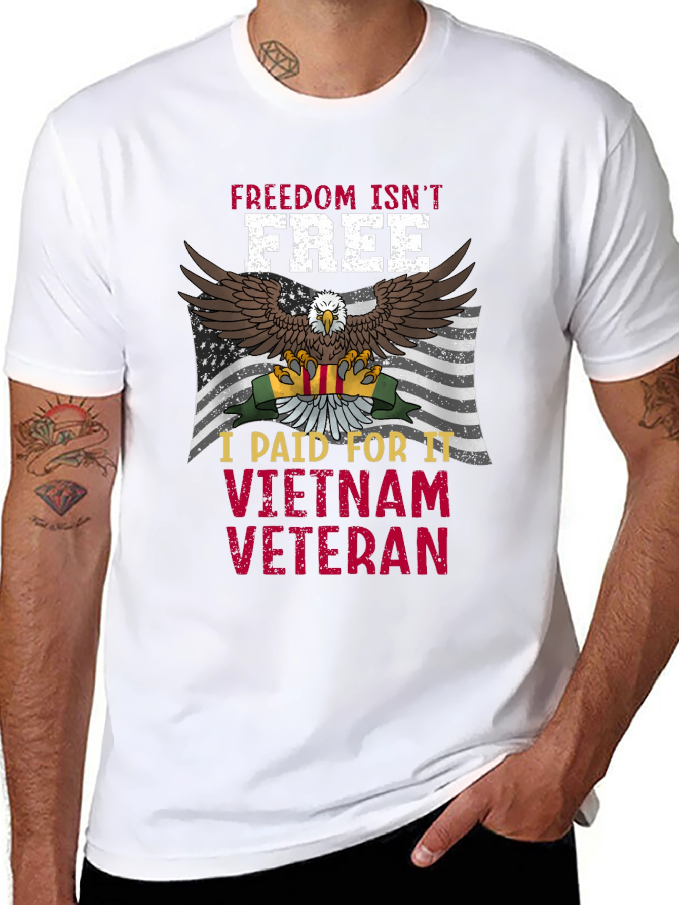Vietnam Veteran Eagle T-Shirt - Freedom Isnt Free