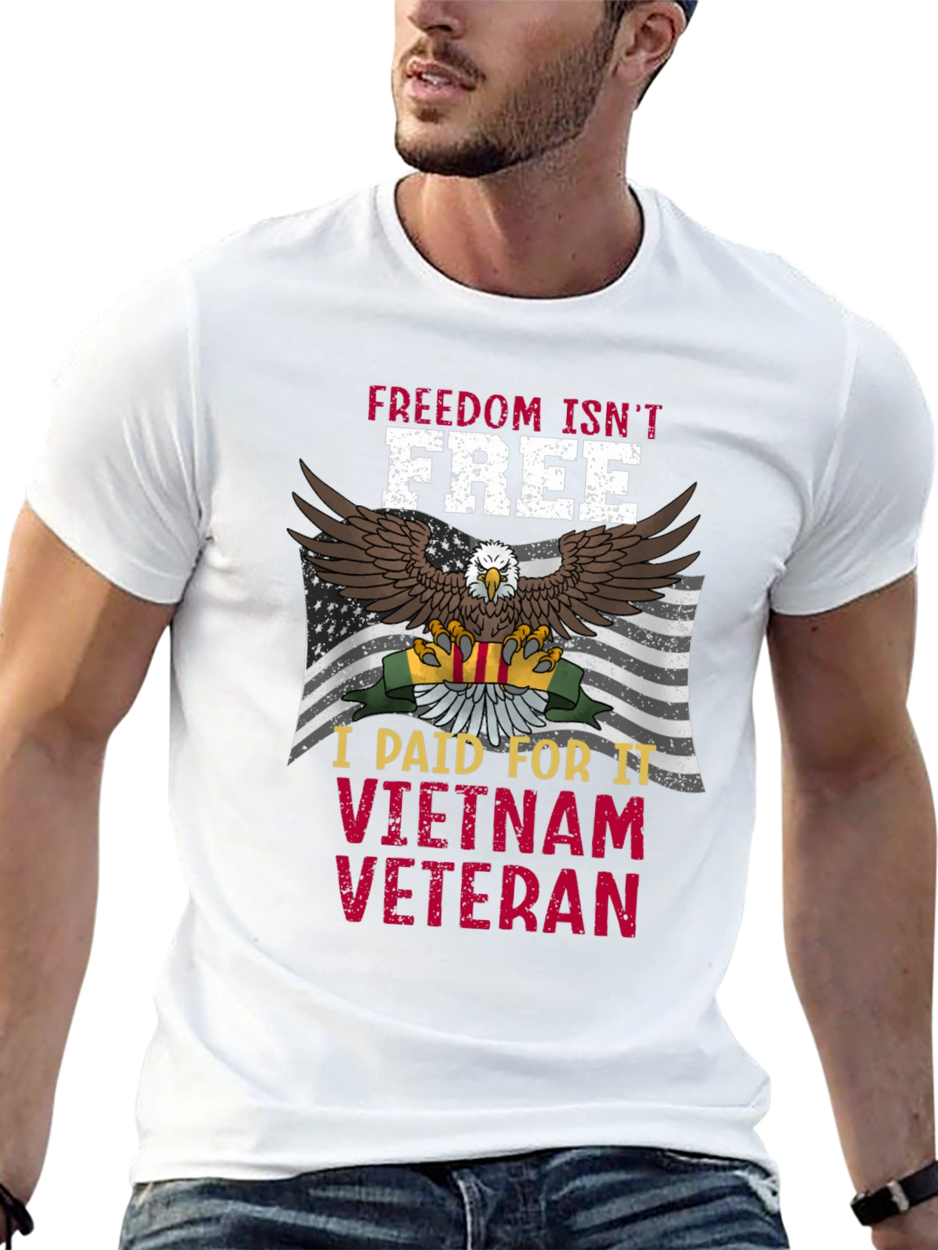 Vietnam Veteran Eagle T-Shirt - Freedom Isnt Free