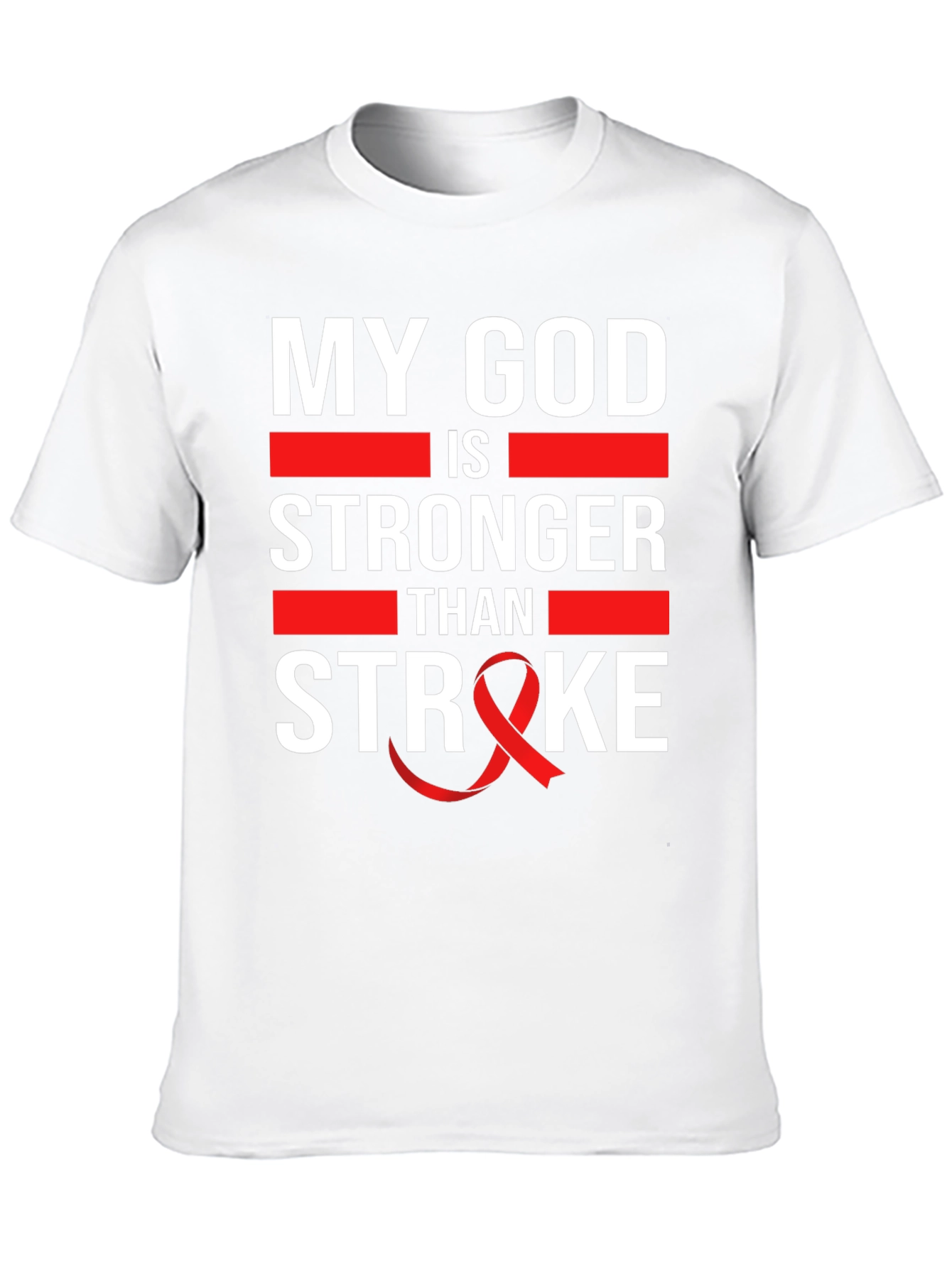 My God is Stronger Than Stroke Awareness T-Shirt