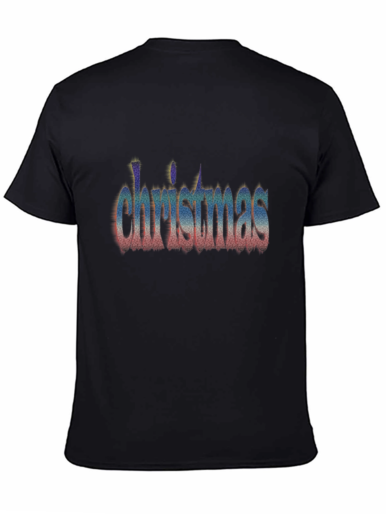Christmas Word Art Black T-Shirt Holiday Festive