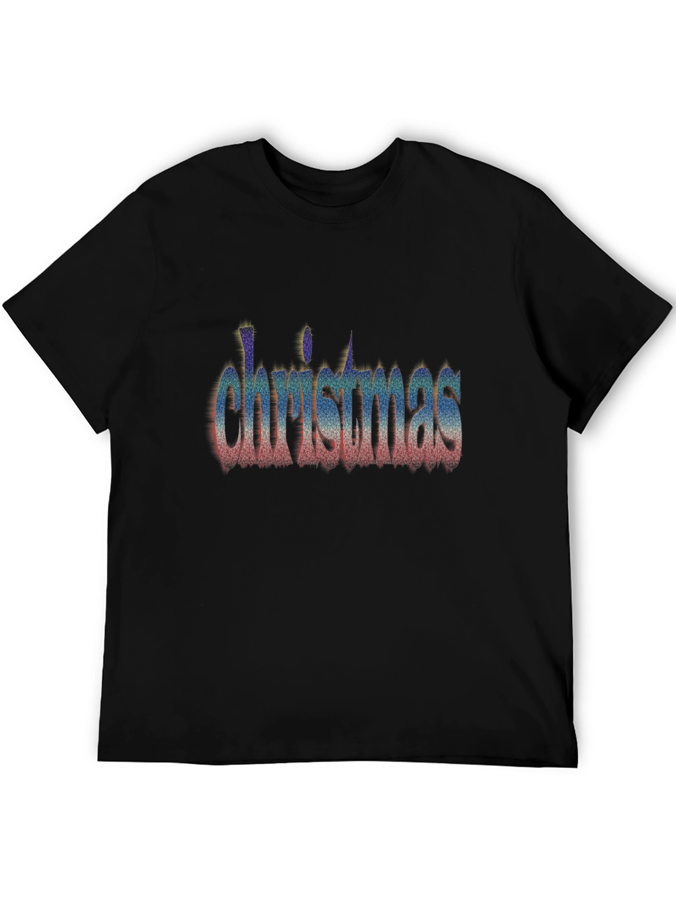 Christmas Word Art Black T-Shirt Holiday Festive