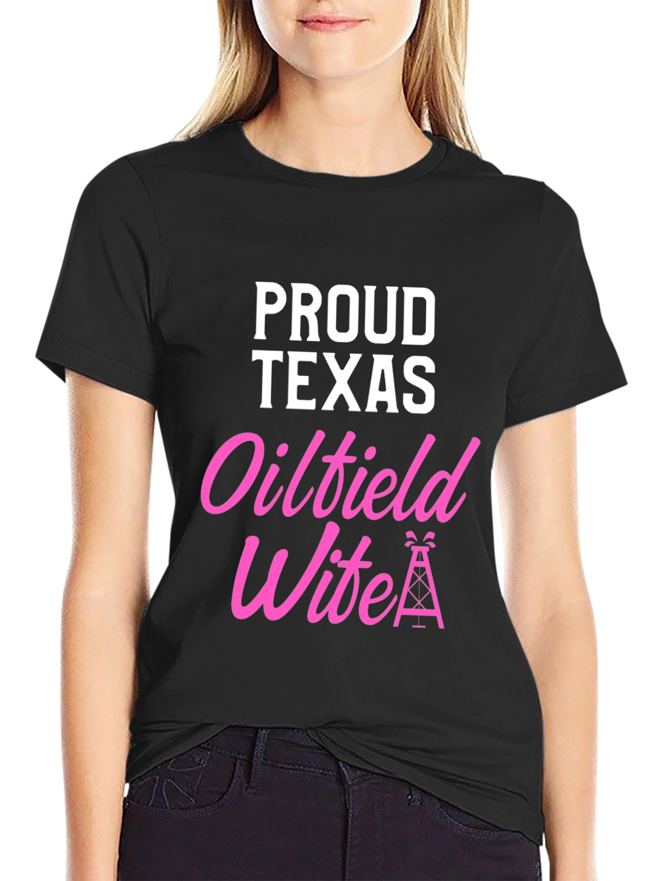 Proud Texas Oilfield Wife Graphic T-Shirt