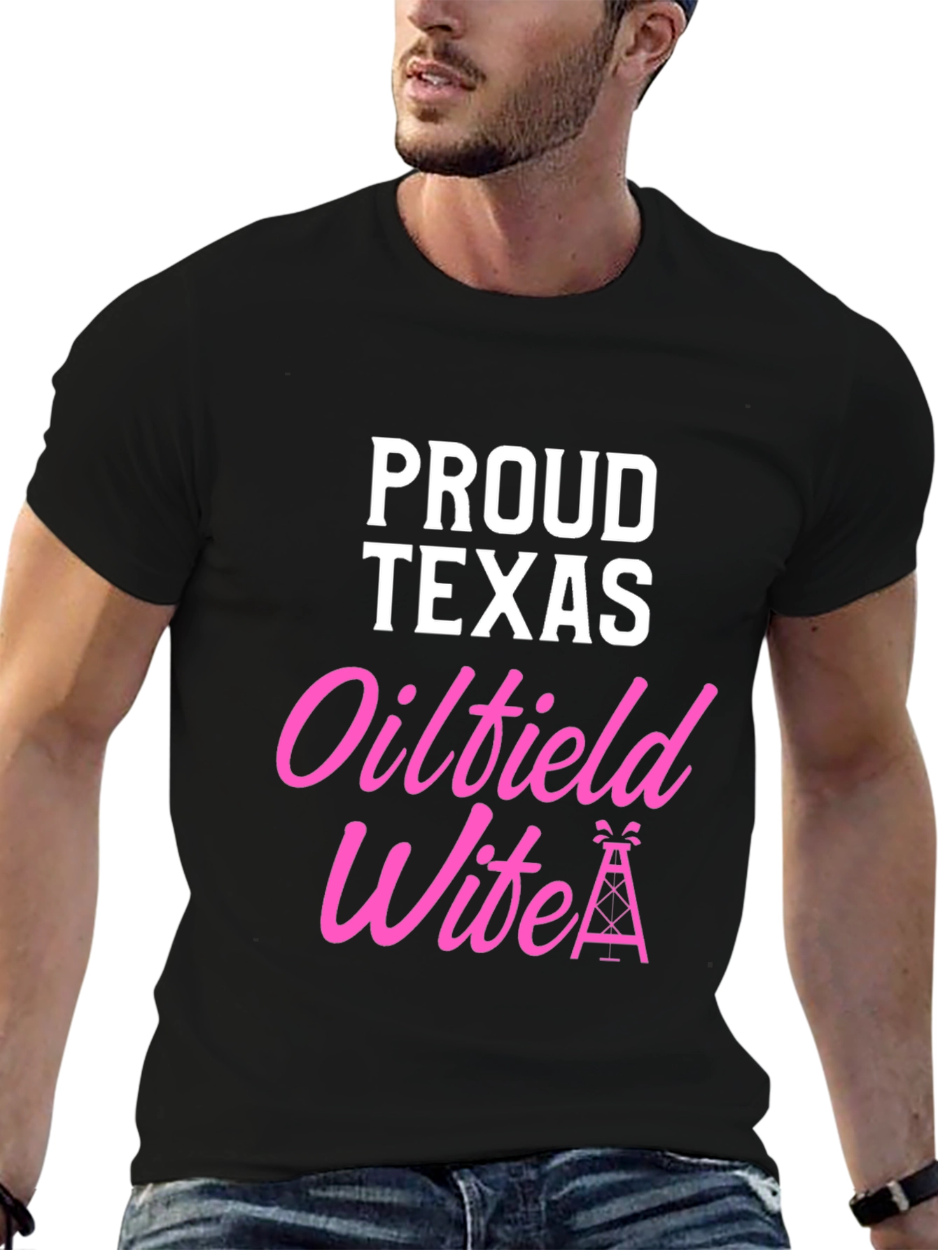 Proud Texas Oilfield Wife Graphic T-Shirt