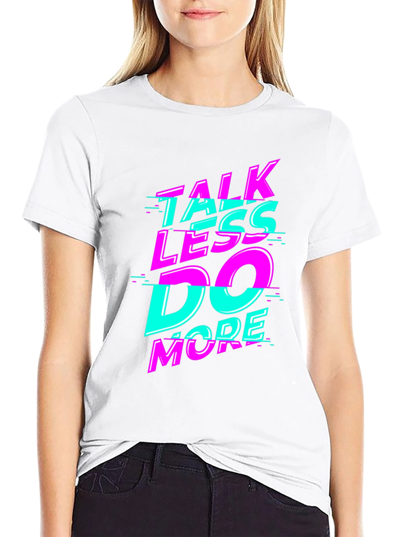Talk Less Do More Graphic Tee - Black
