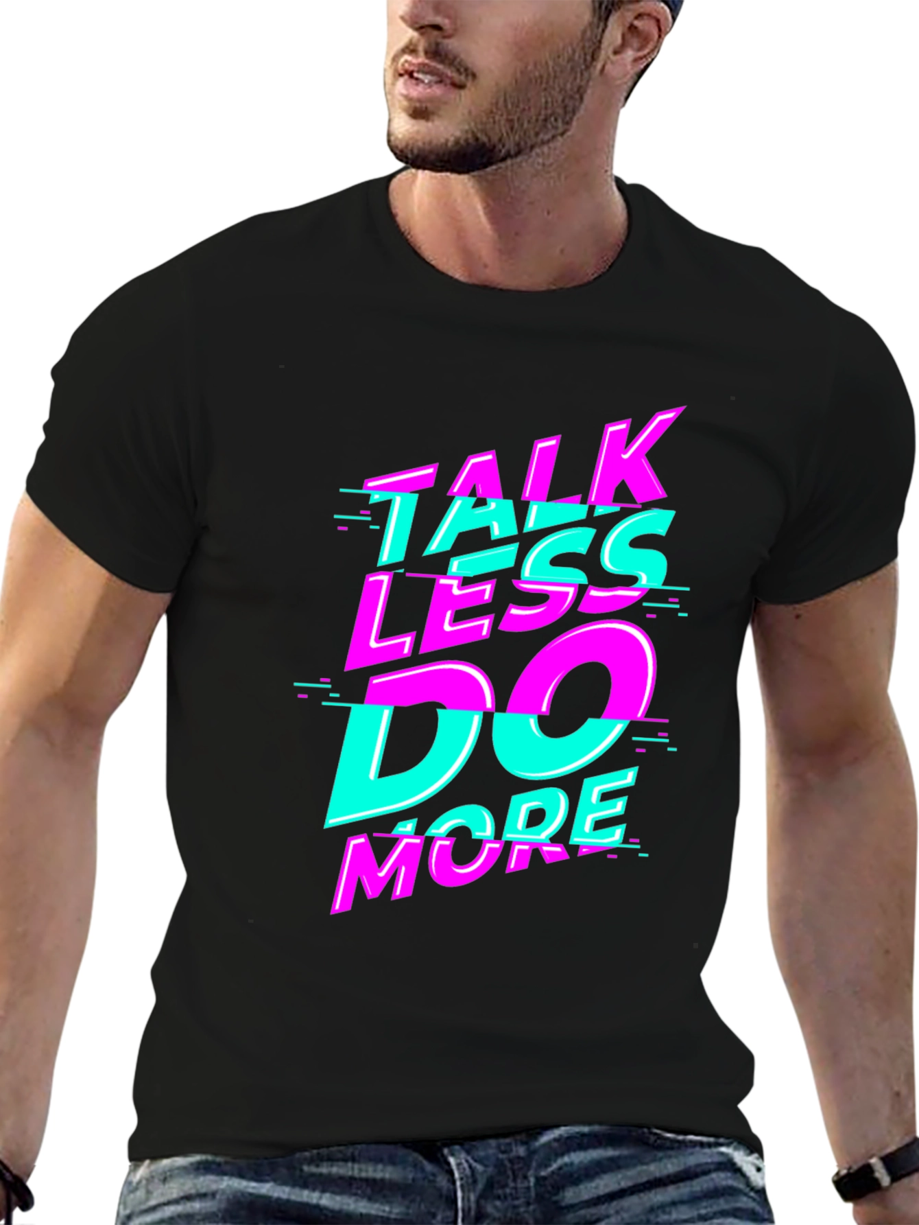 Talk Less Do More Graphic Tee - Black
