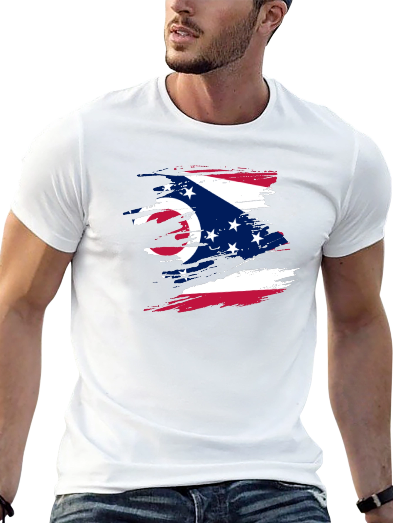 Ohio Flag Graphic T-Shirt - Stylish State Pride Tee