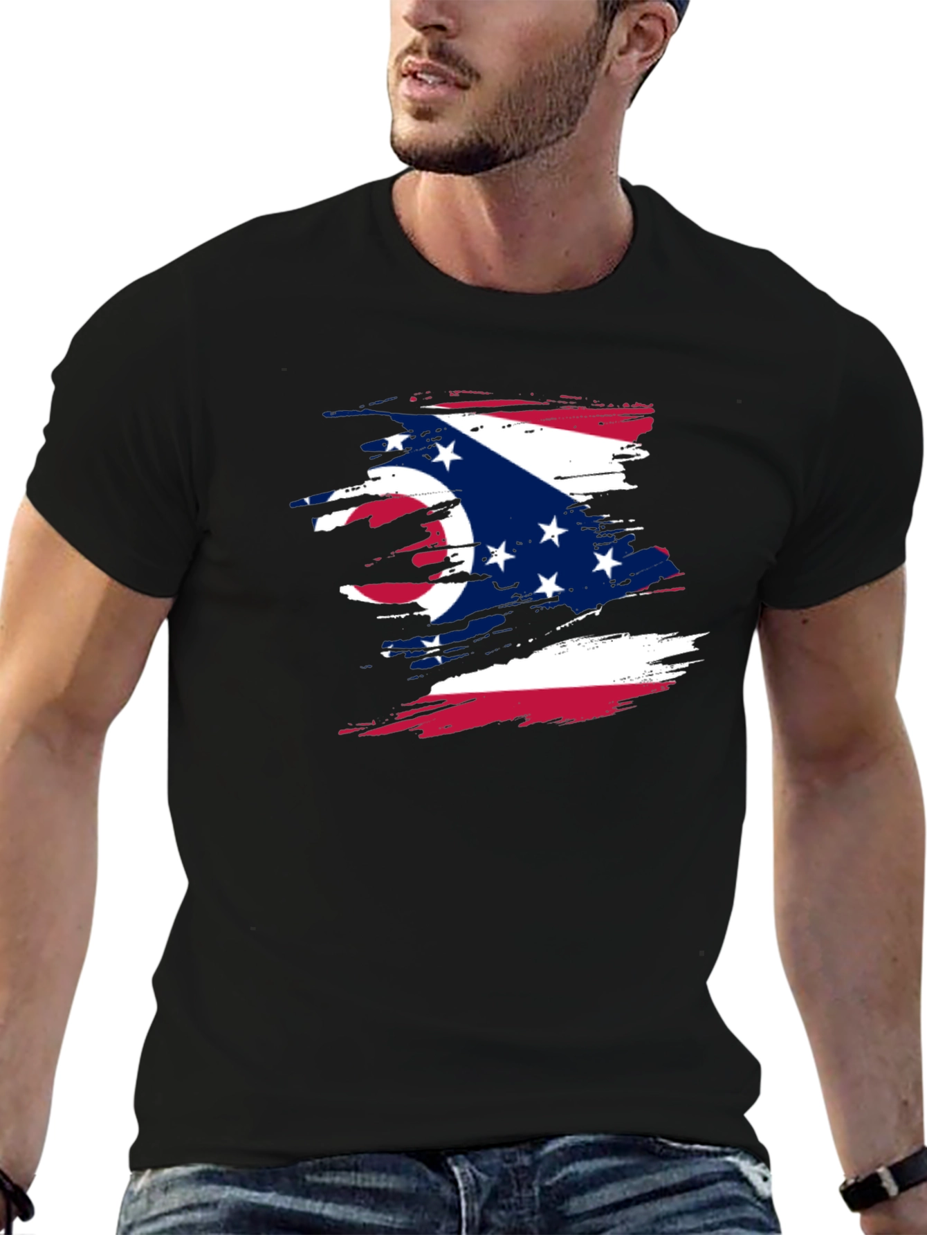Ohio Flag Graphic T-Shirt - Stylish State Pride Tee
