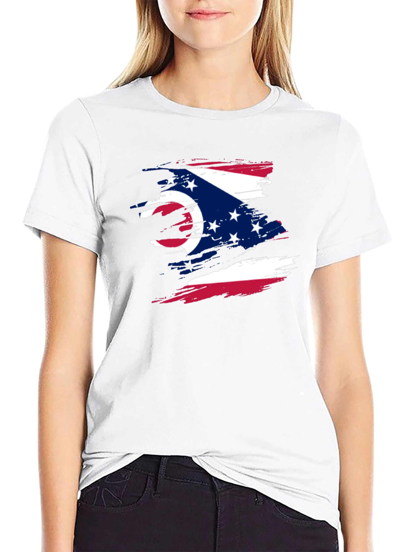 Ohio Flag Graphic T-Shirt - Stylish State Pride Tee