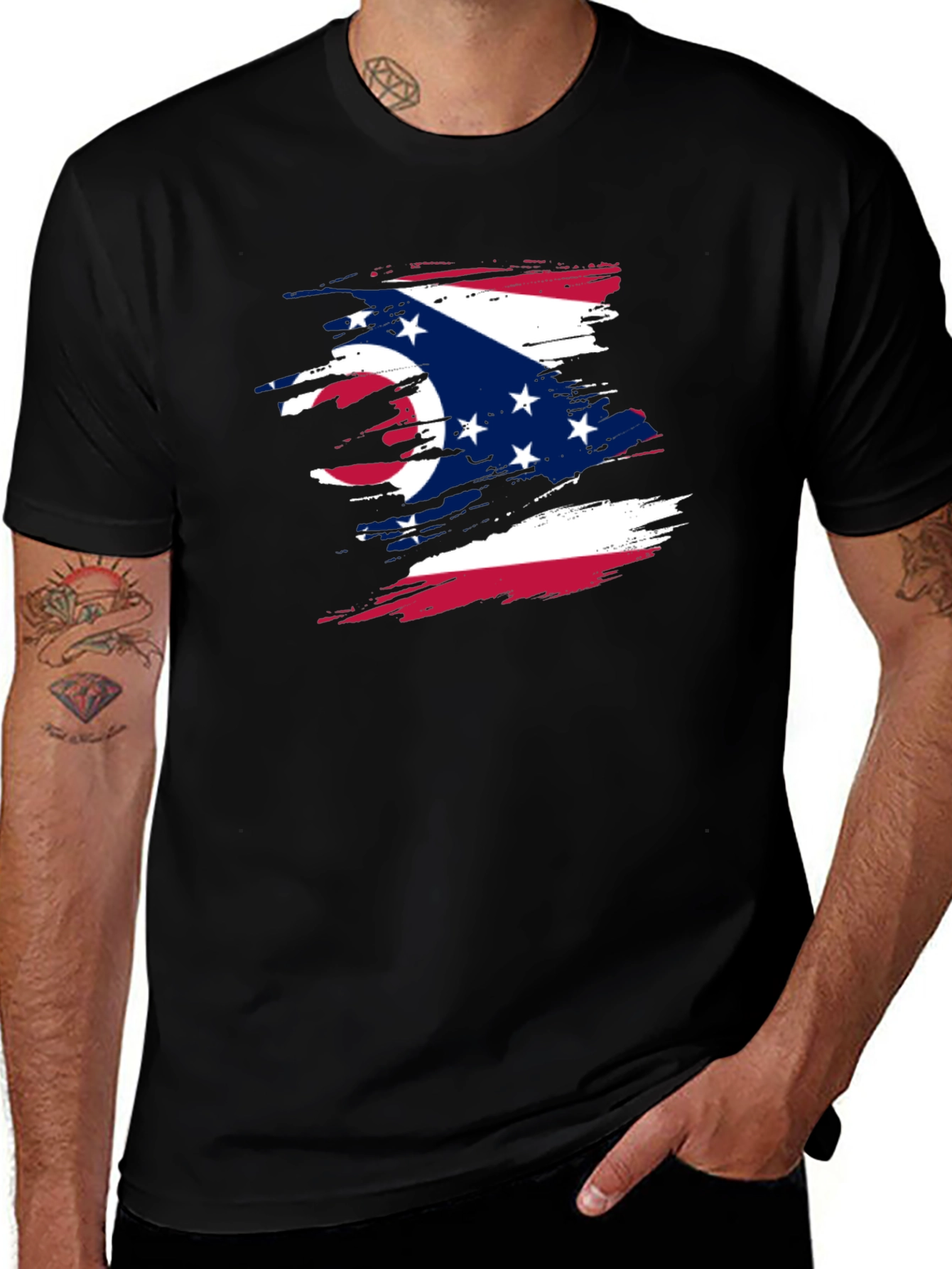 Ohio Flag Graphic T-Shirt - Stylish State Pride Tee