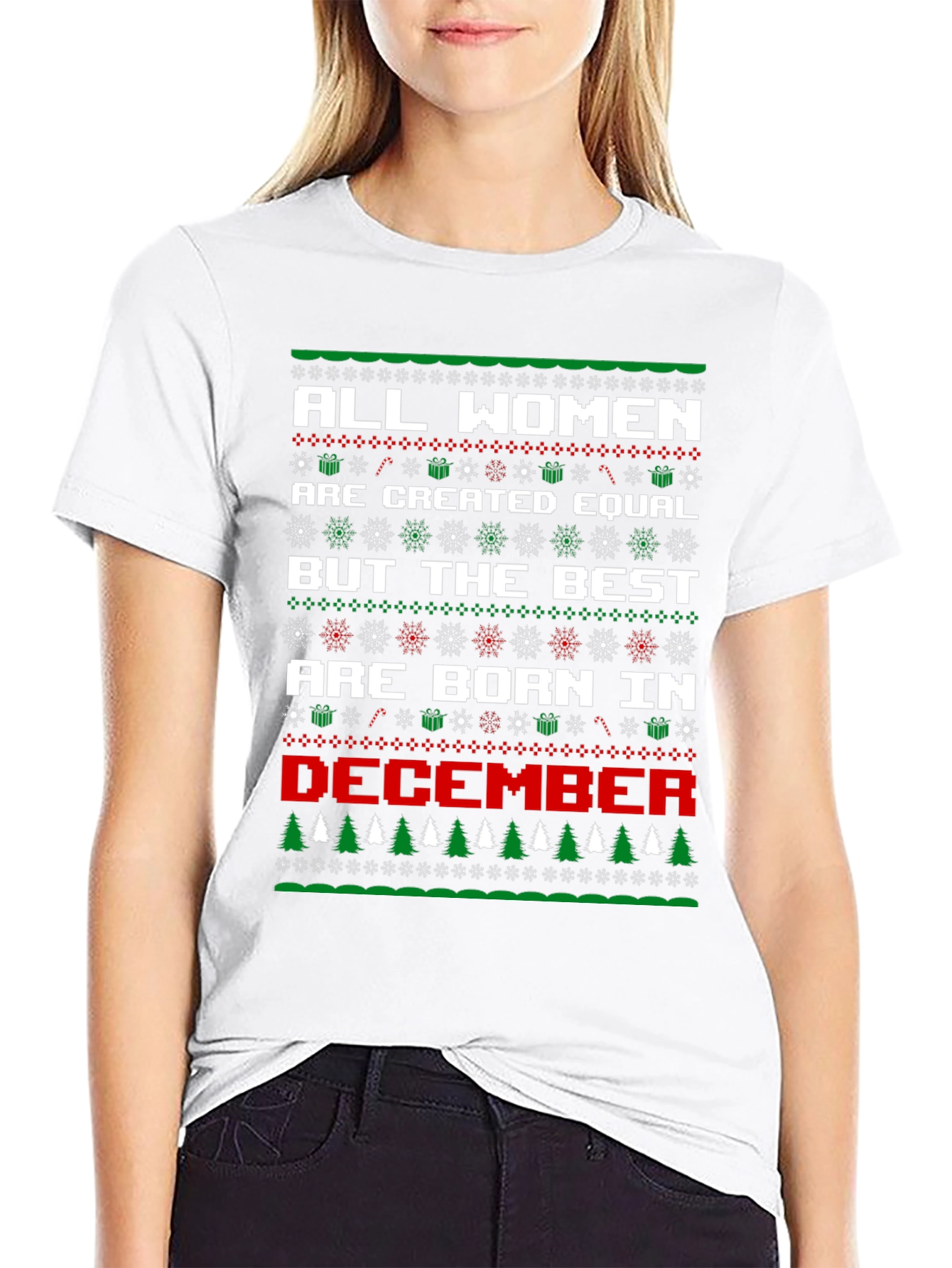 Women Born in December Christmas T-Shirt