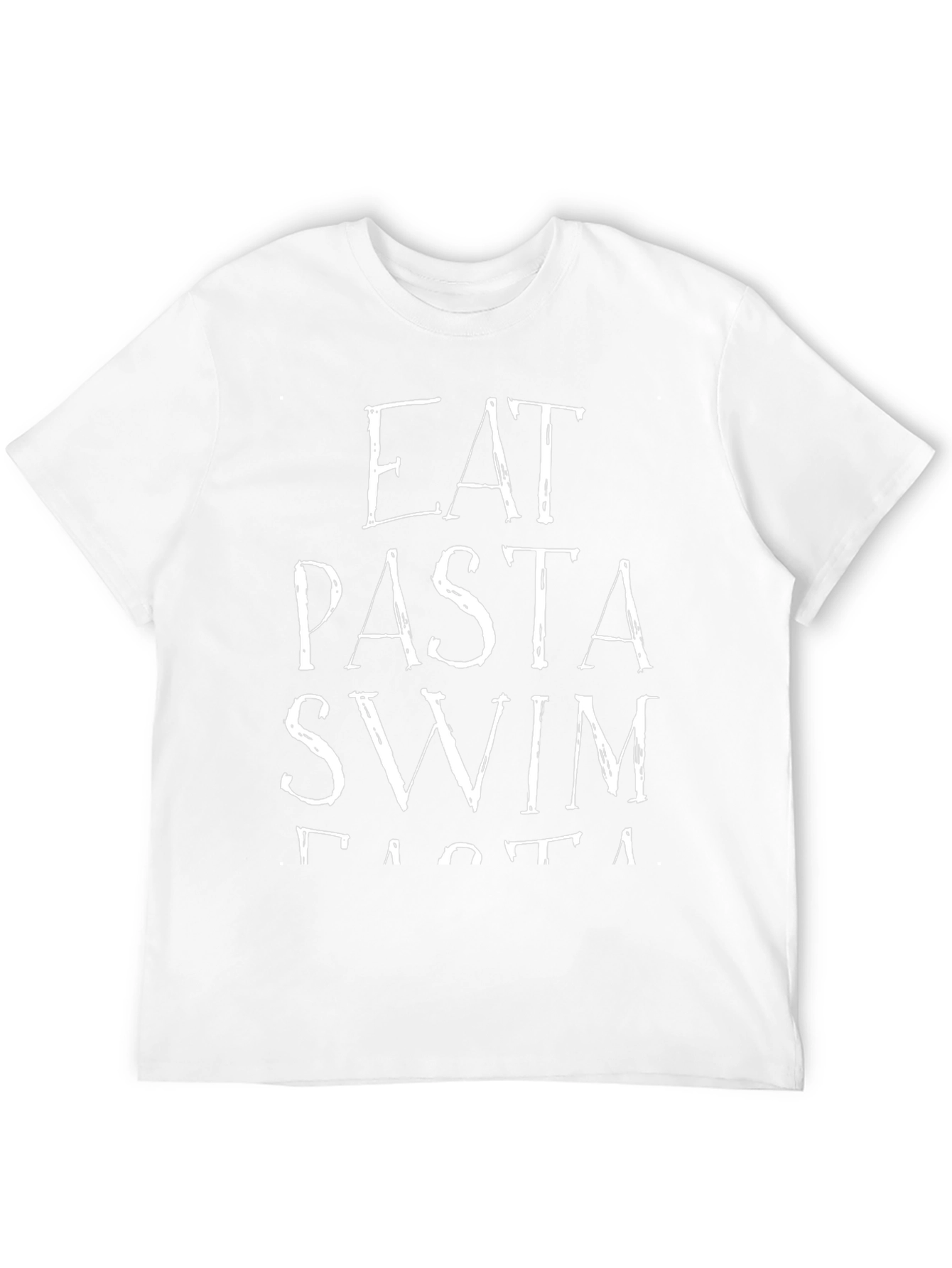 Eat Pasta Swim Faster Graphic Tee - Black