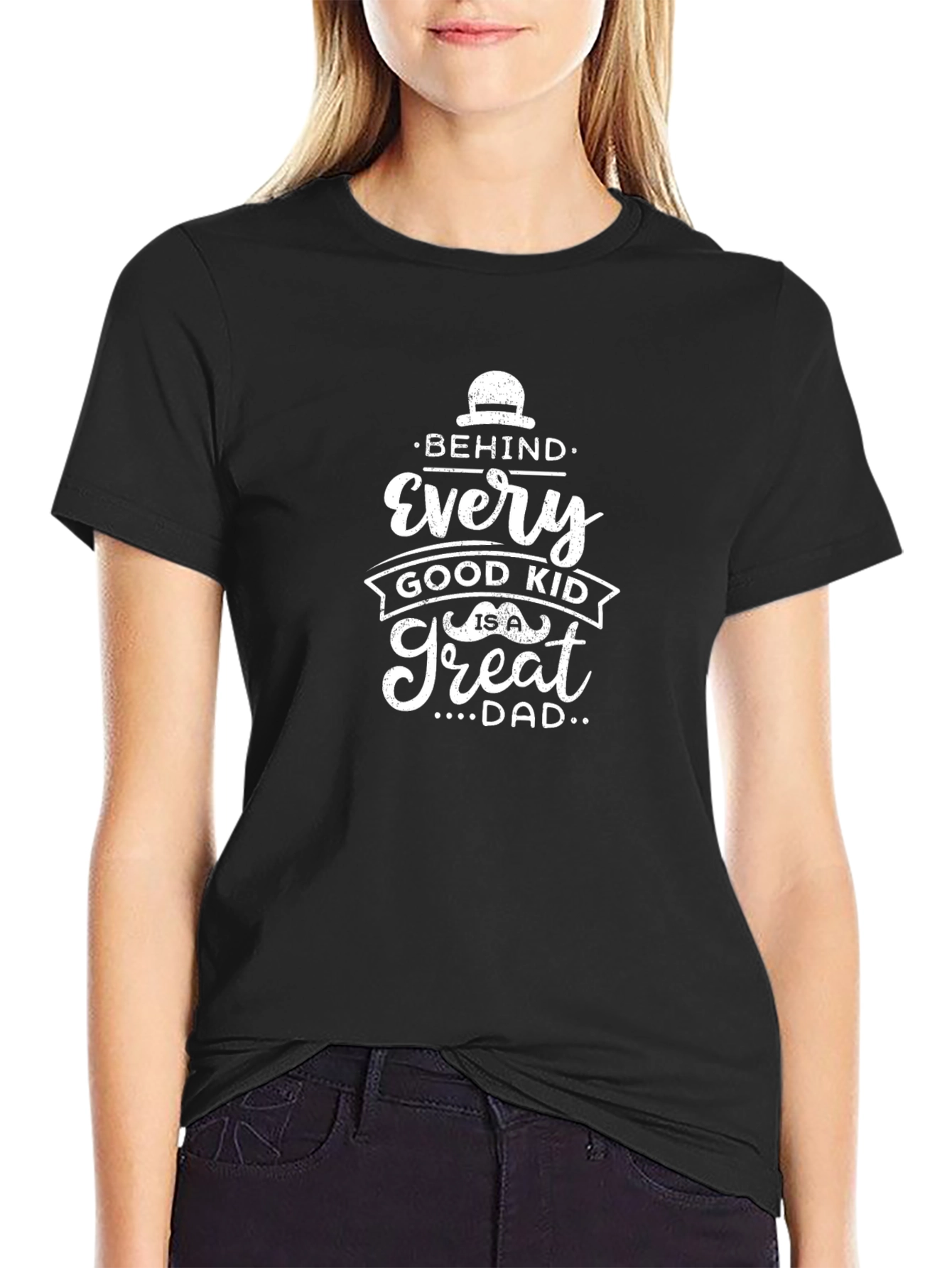 Great Dad T-Shirt: Behind Every Good Kid