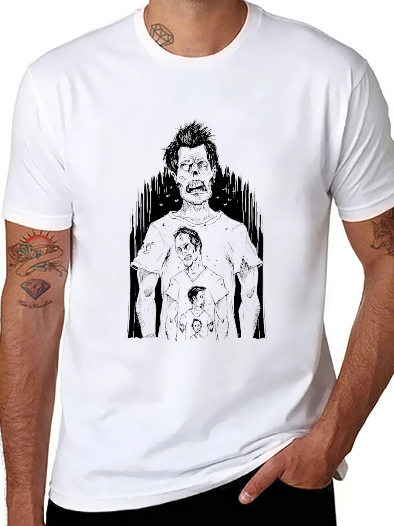 Black Zombie Recursive T-Shirt