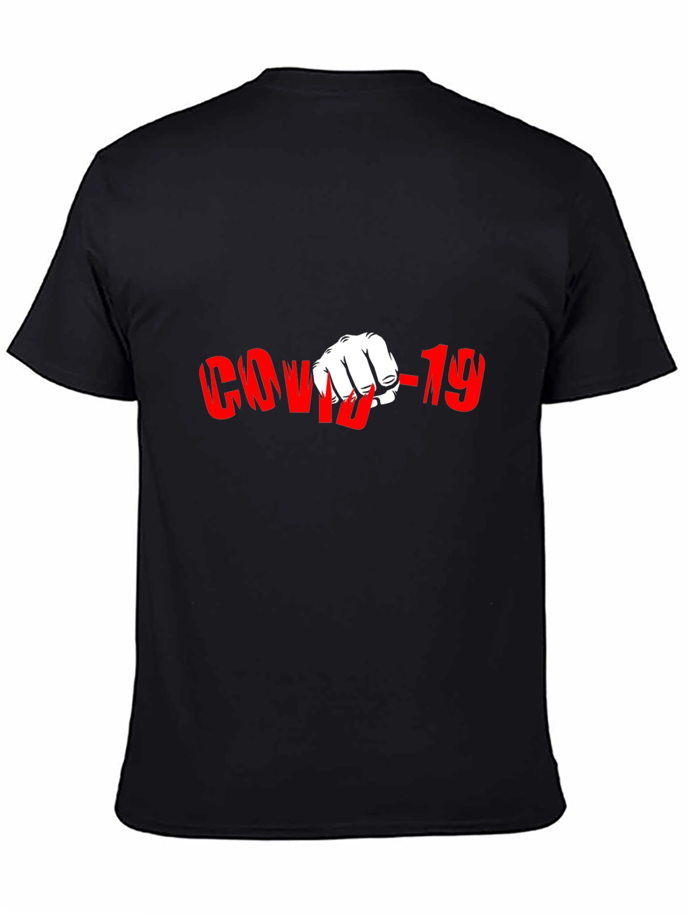 COVID-19 Punch Black Graphic T-Shirt