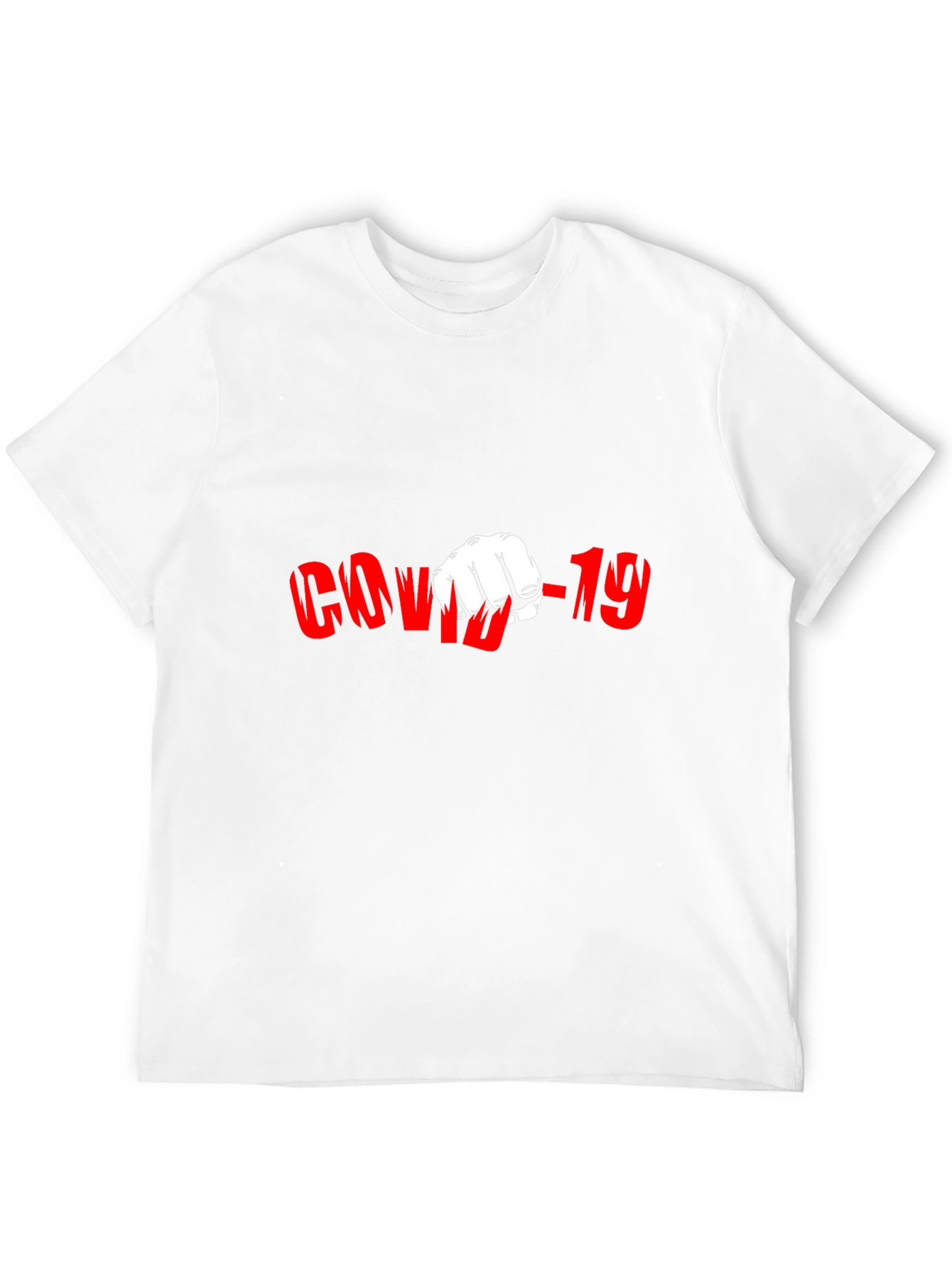 COVID-19 Punch Black Graphic T-Shirt