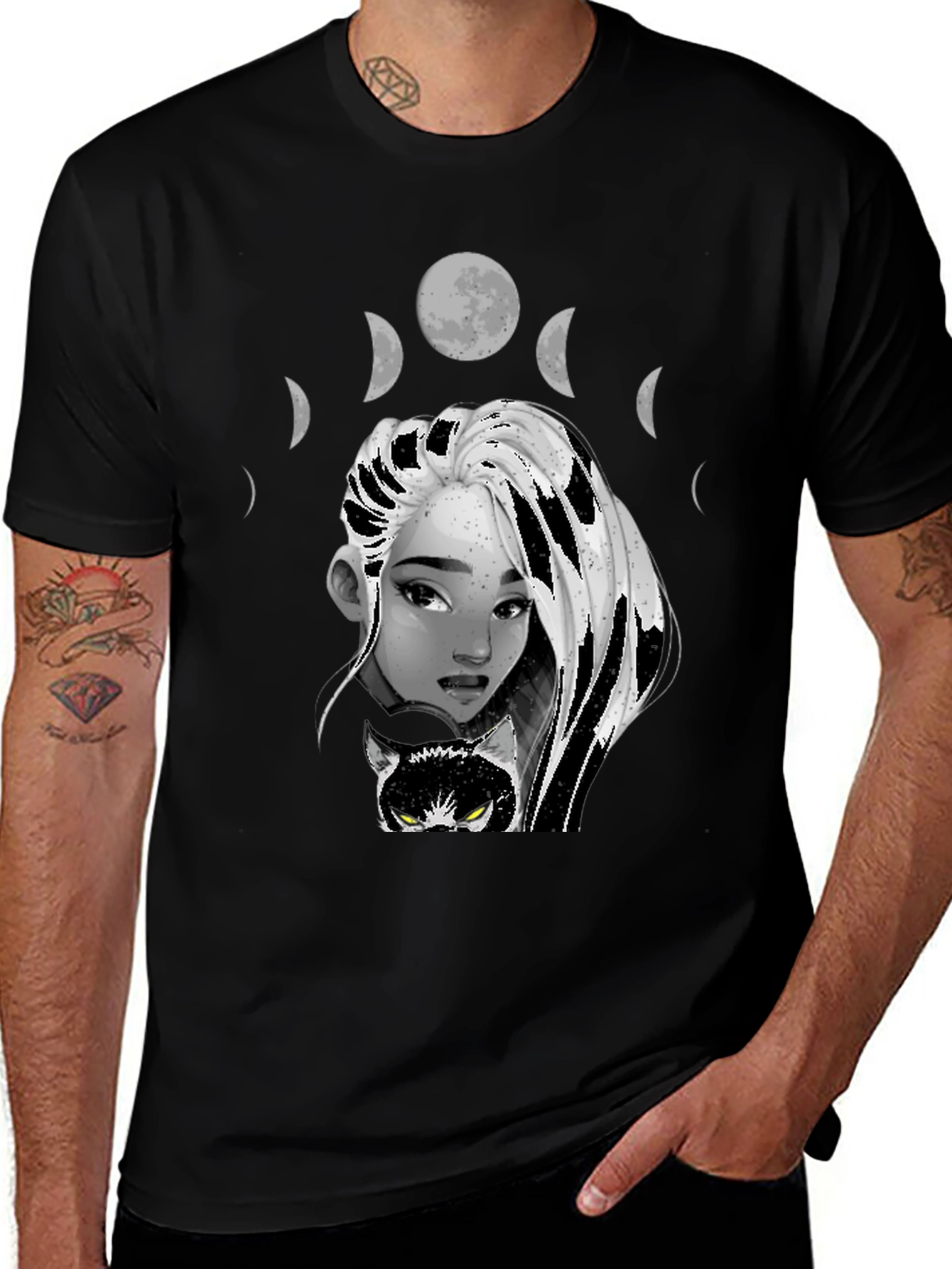 Mystic Moon Phase Graphic Tee