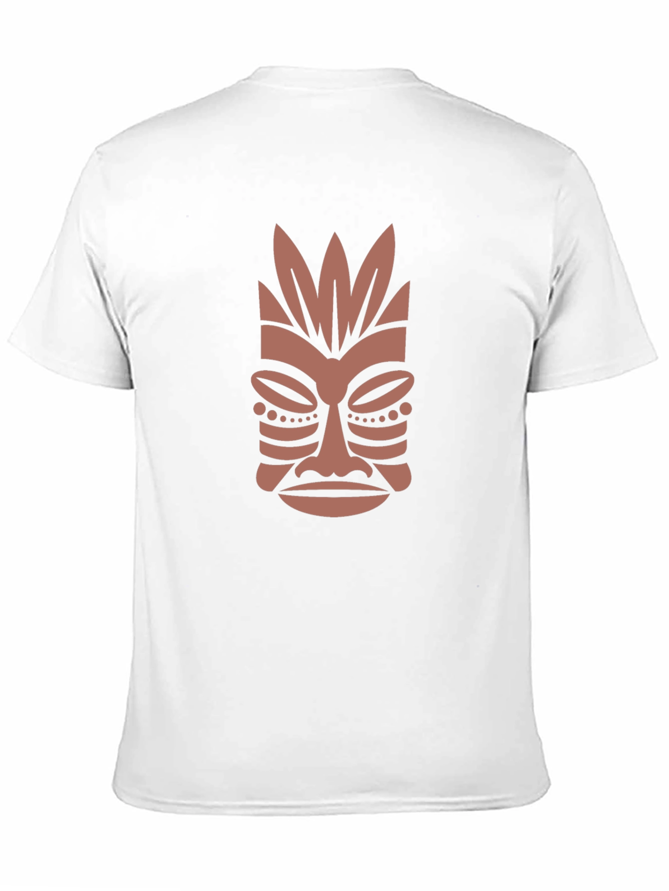 Tribal Mask Graphic Tee - Casual Style