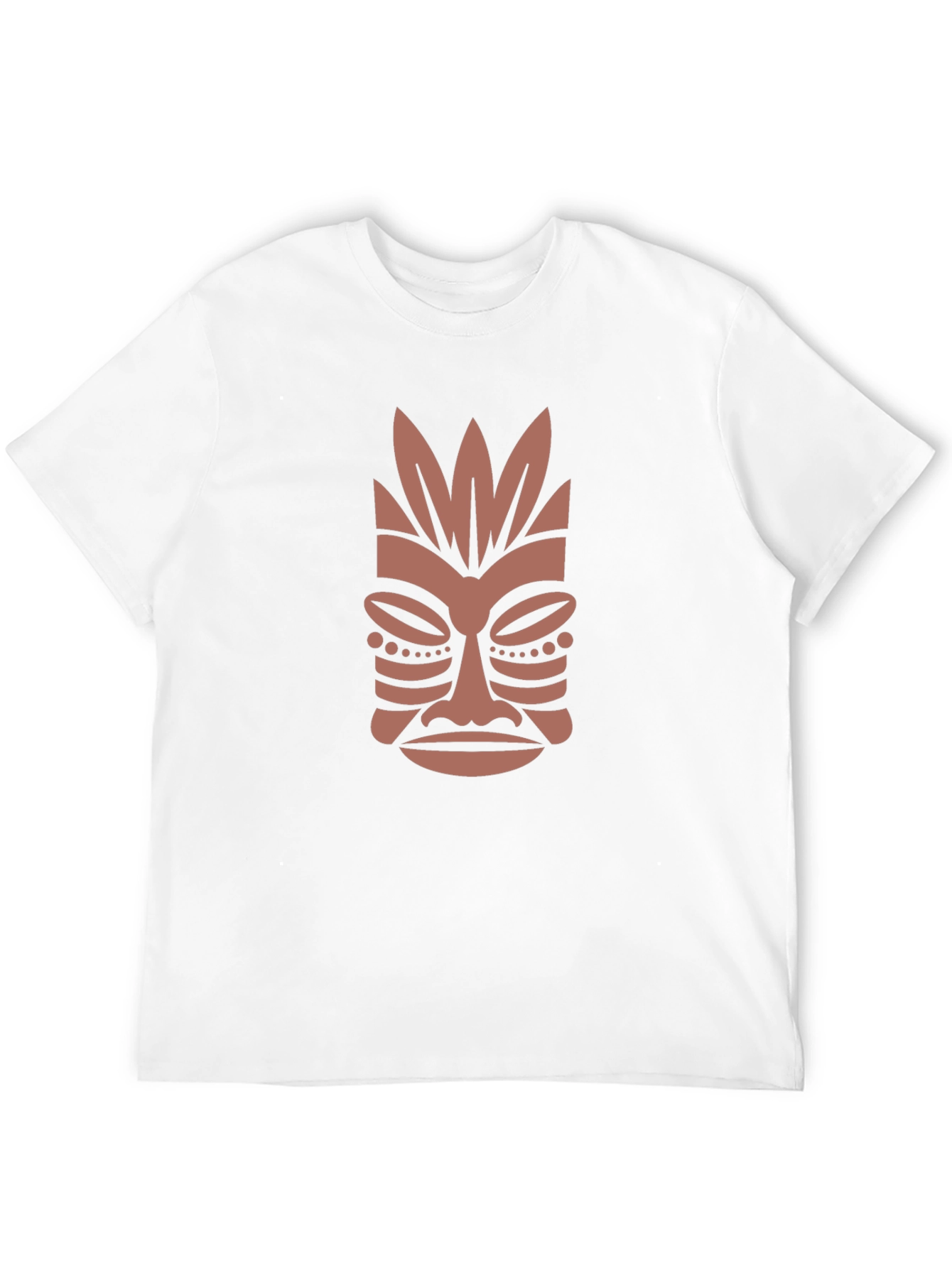 Tribal Mask Graphic Tee - Casual Style