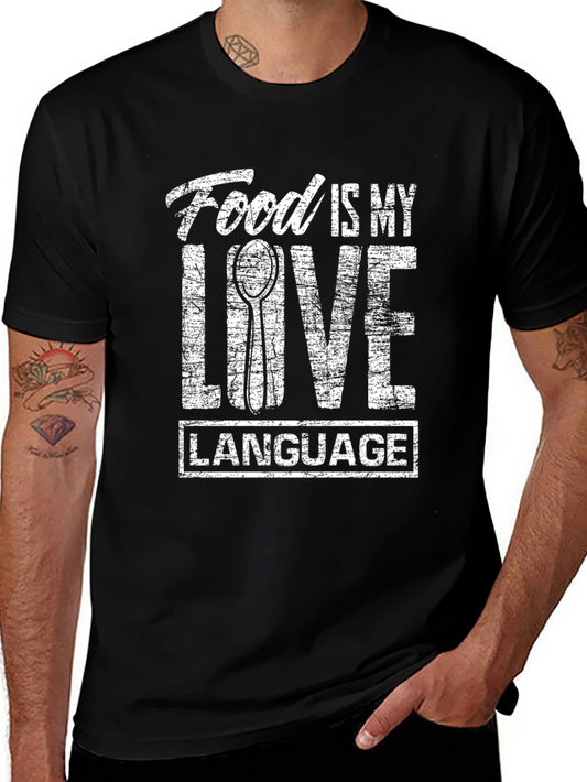 Food Is My Love Language T-Shirt - Black