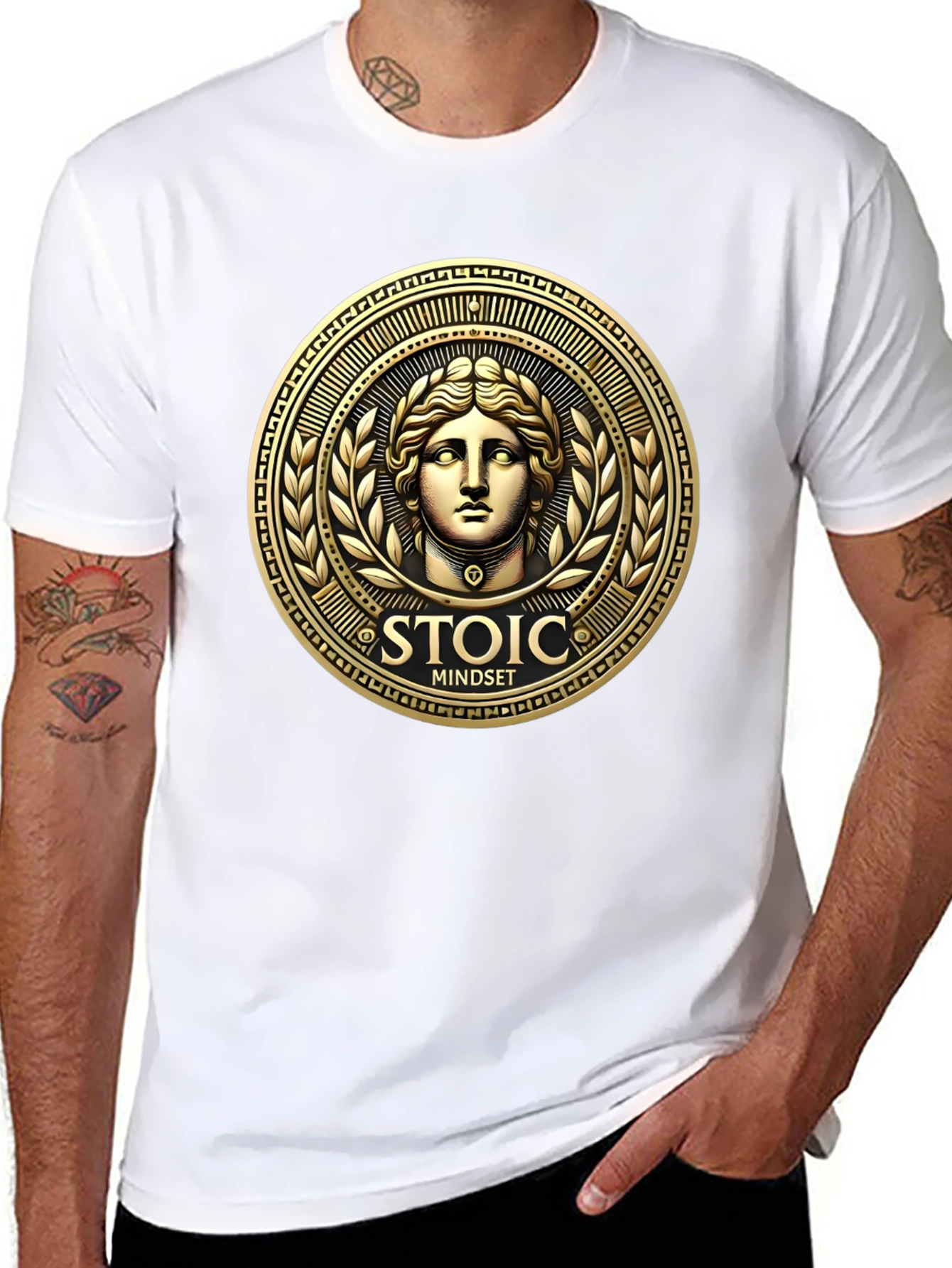 Stoic Mindset Graphic Tee - Black