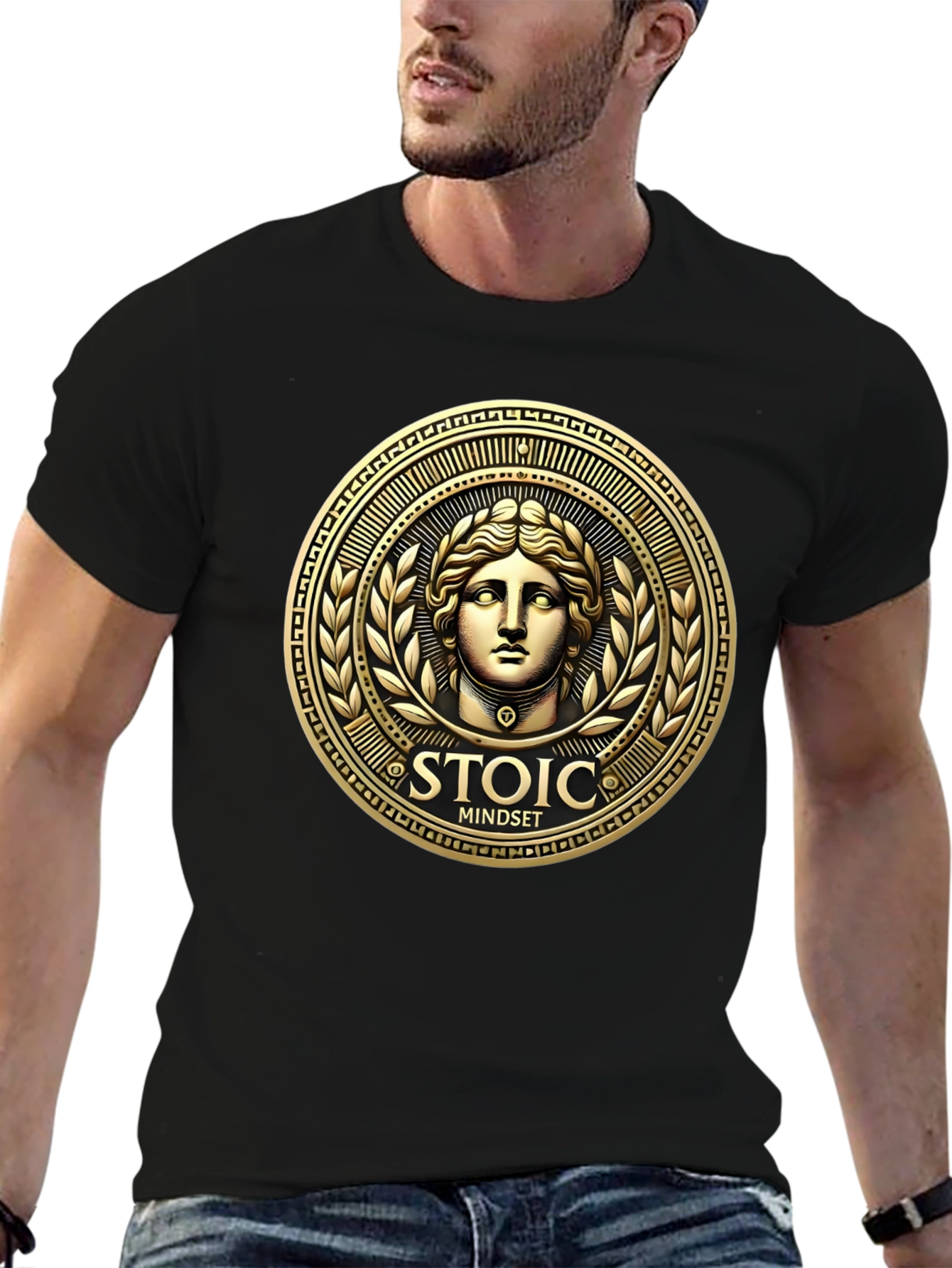 Stoic Mindset Graphic Tee - Black