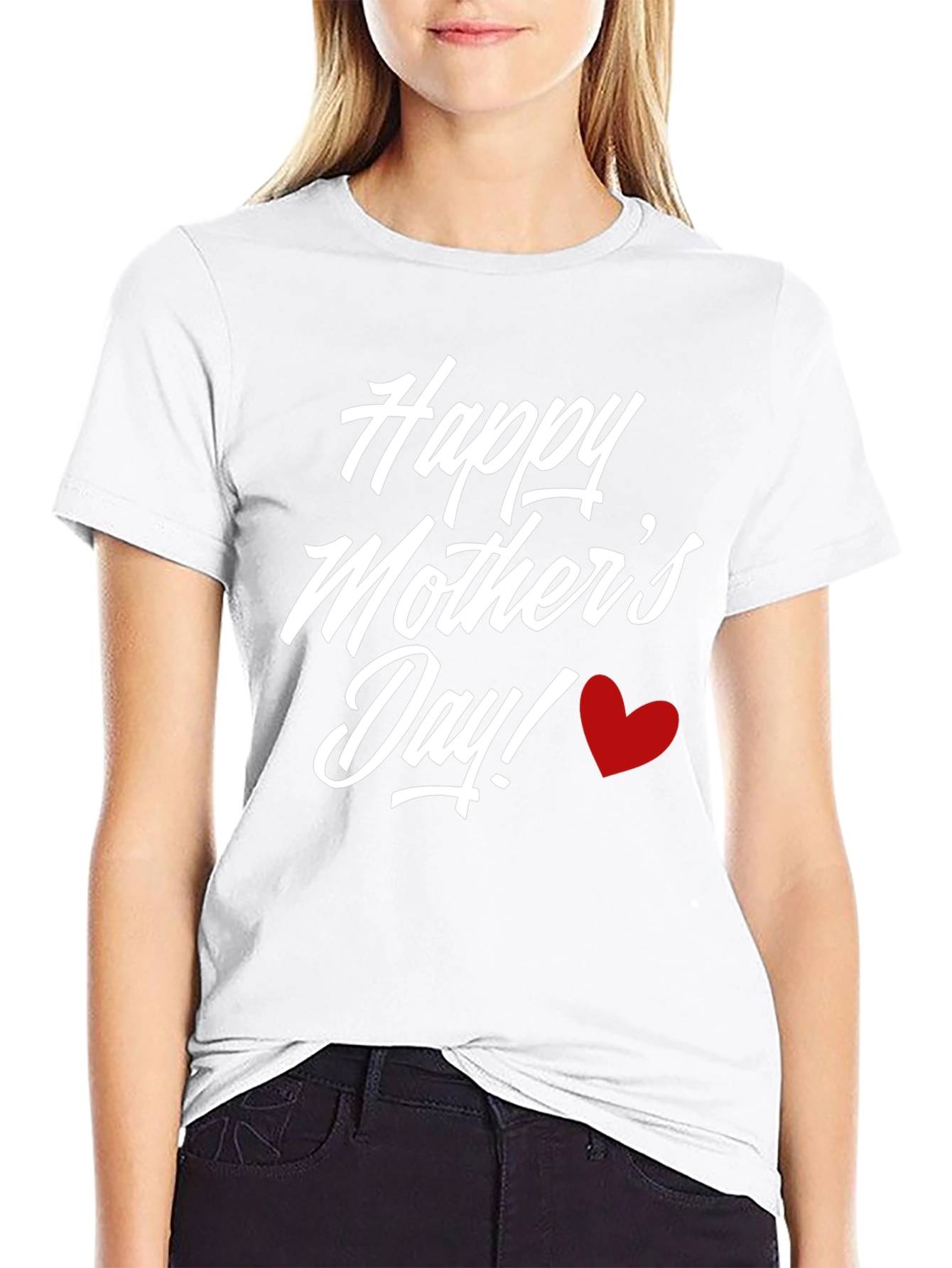 Happy Mothers Day T-Shirt Heart Design