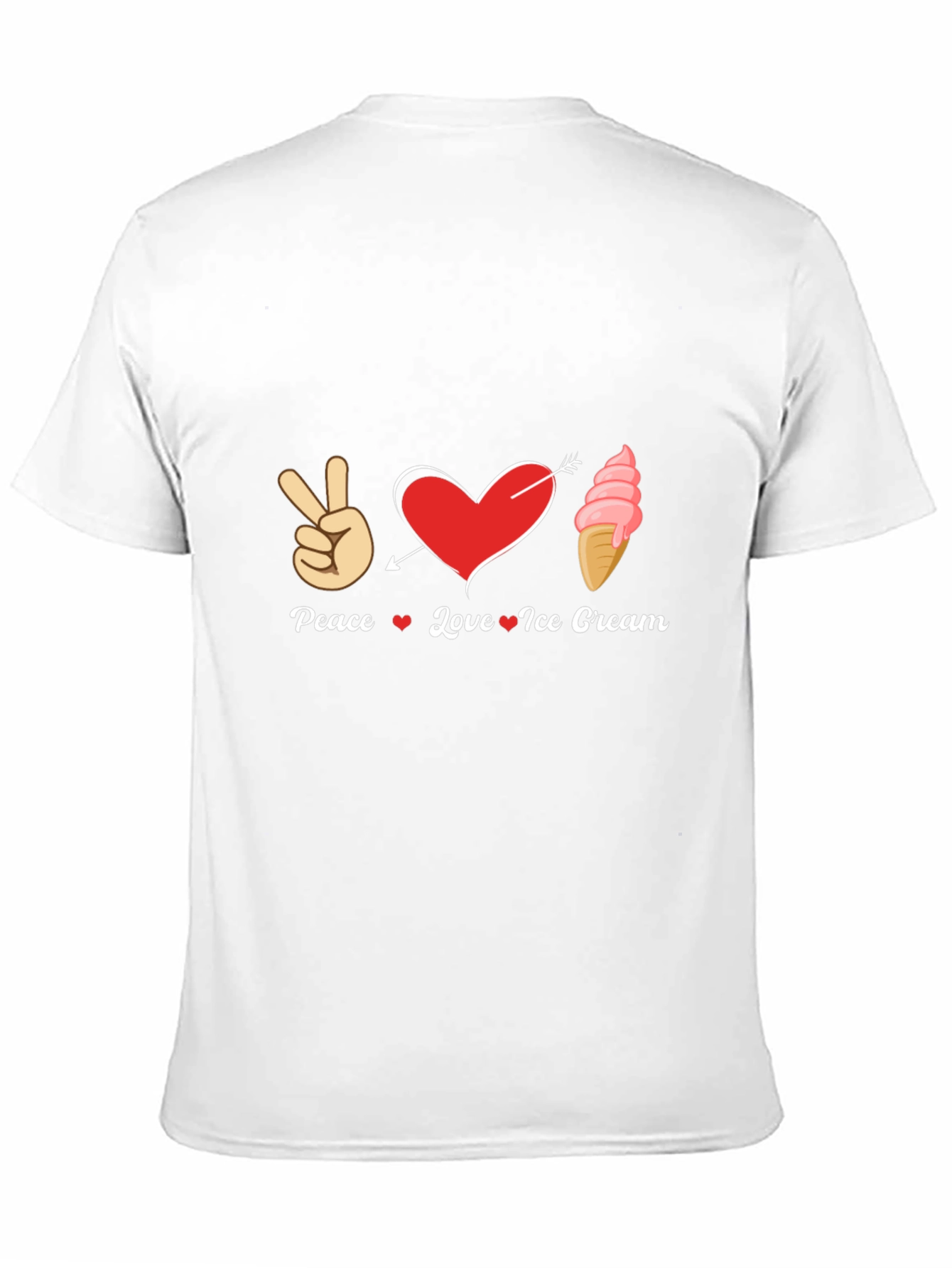 Peace Love Ice Cream Graphic T-Shirt