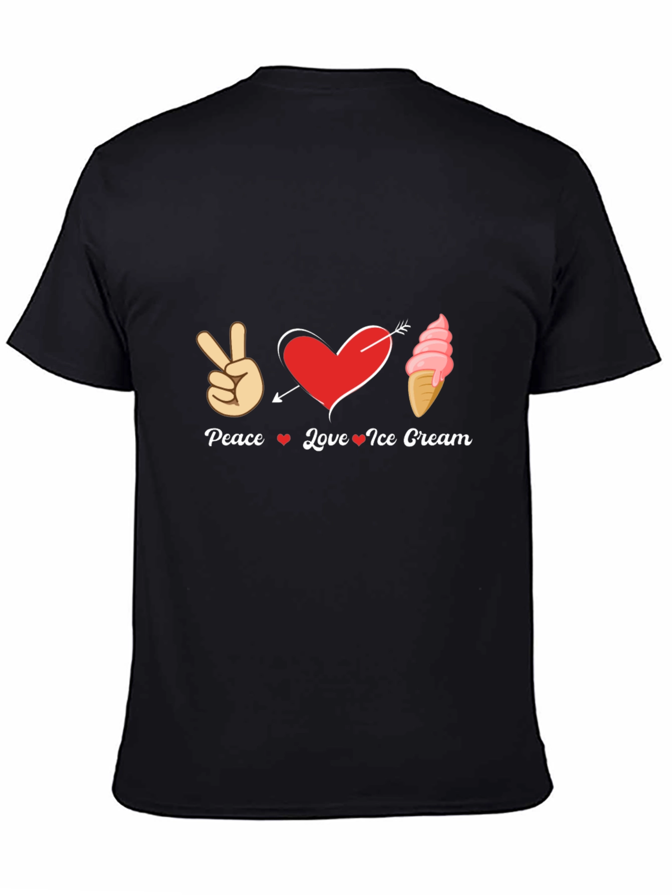 Peace Love Ice Cream Graphic T-Shirt
