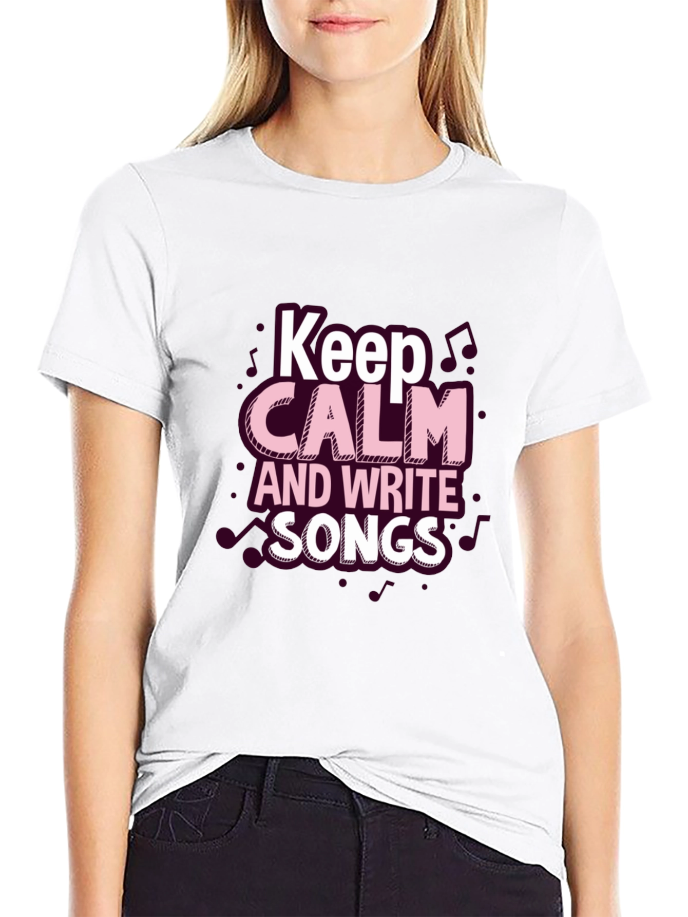 Keep Calm & Write Songs Black T-Shirt