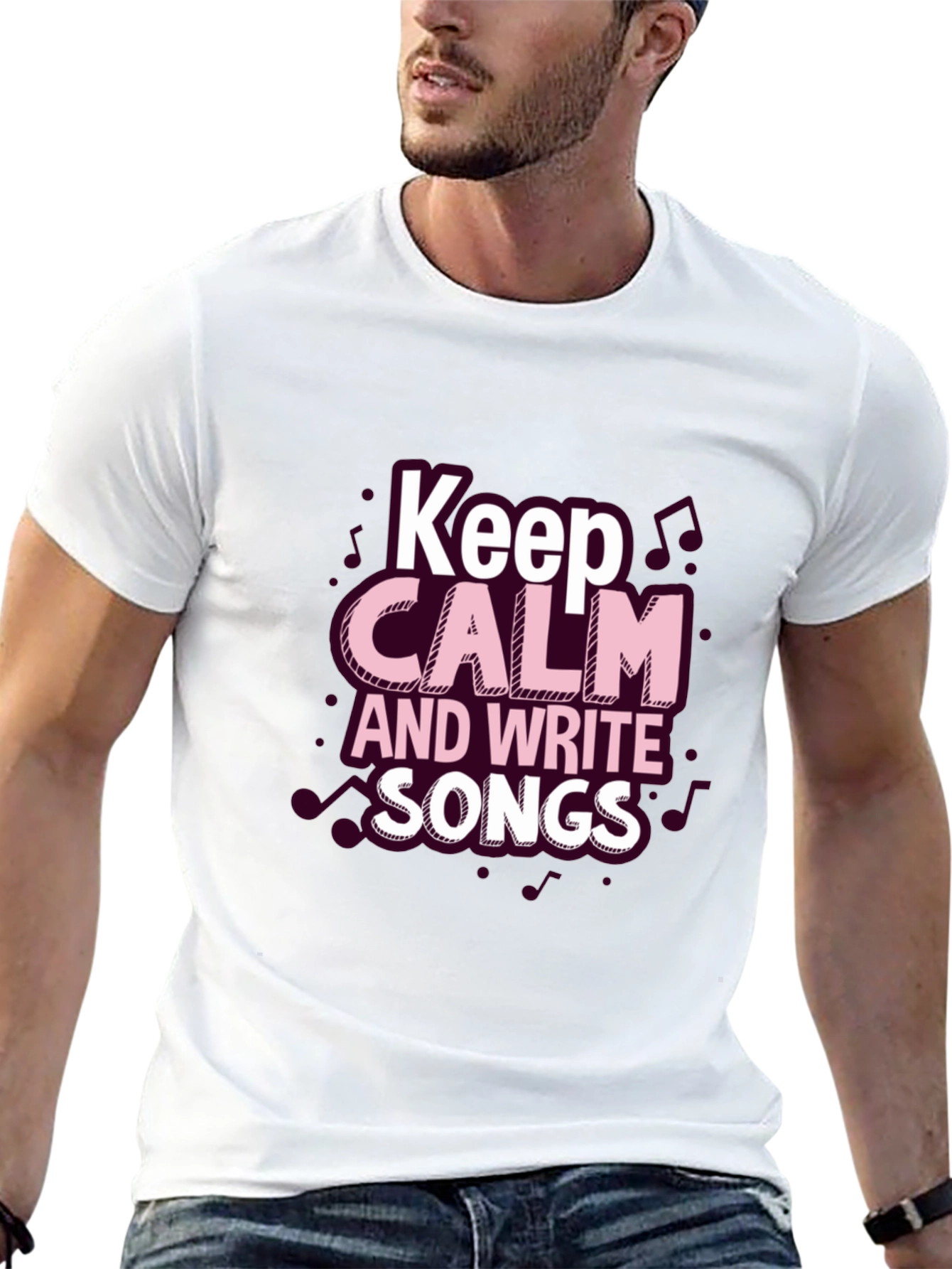 Keep Calm & Write Songs Black T-Shirt