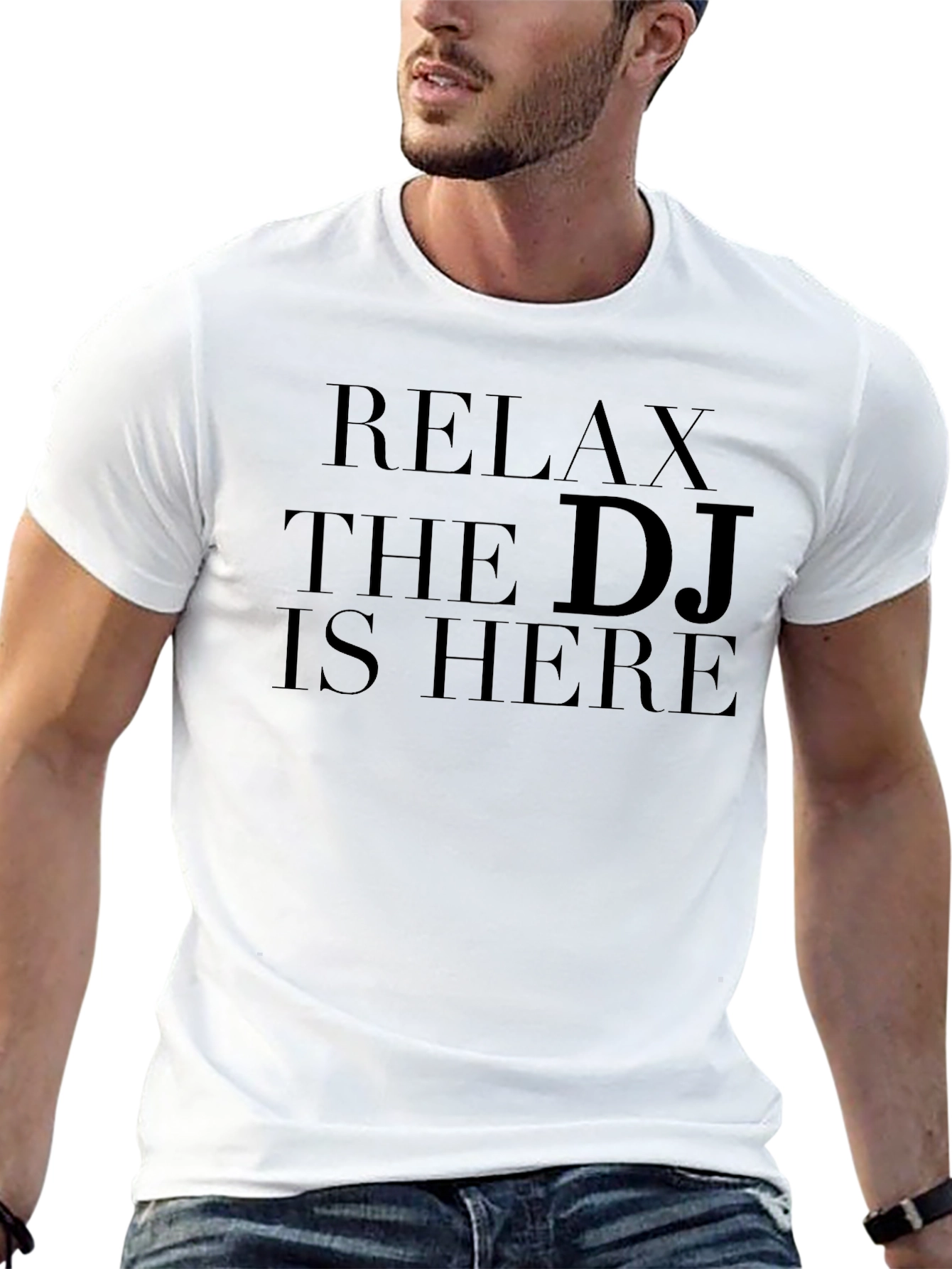Relax The DJ Is Here Black T-Shirt