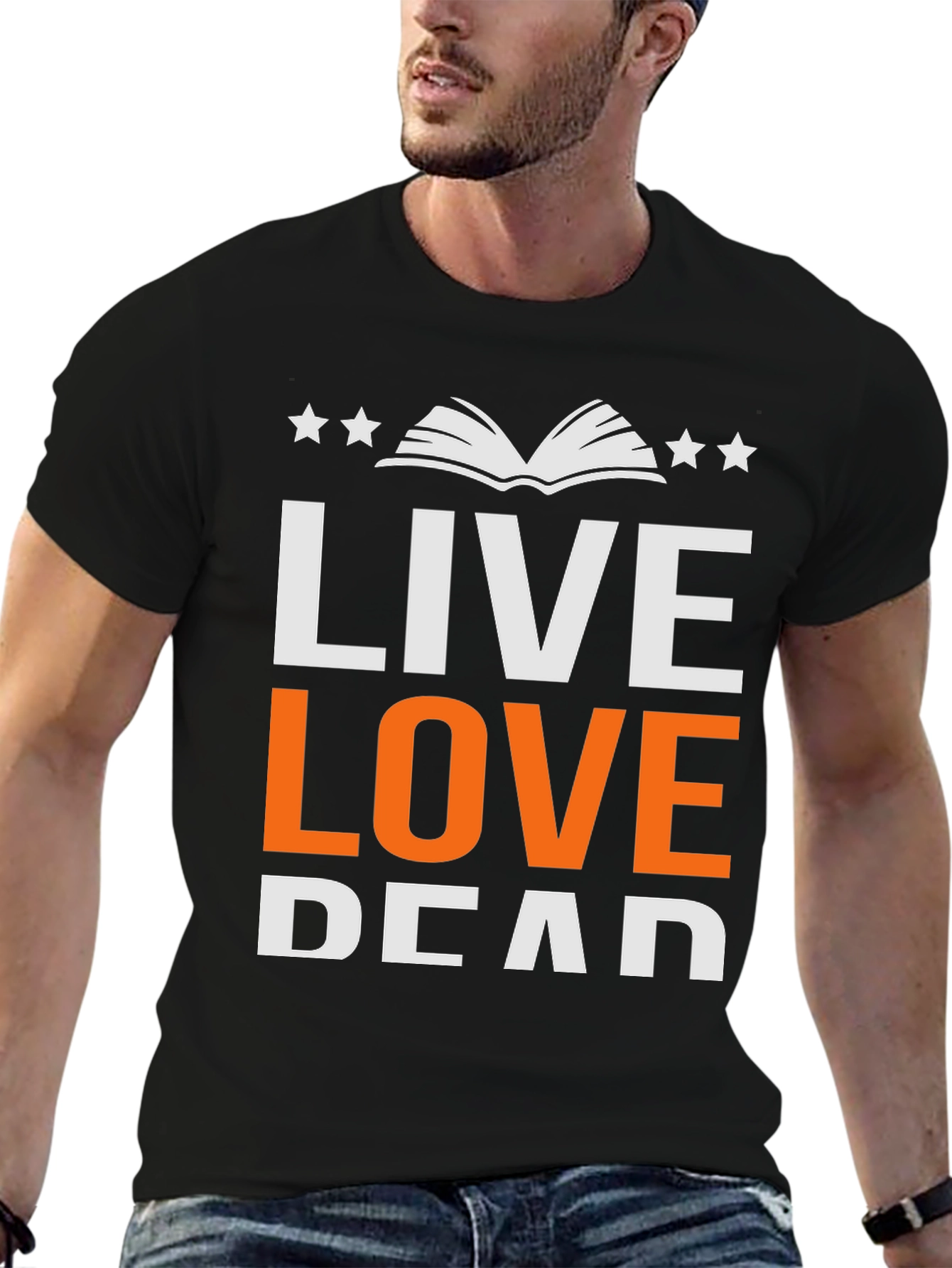 Live Love Read Bookworm Graphic Tee