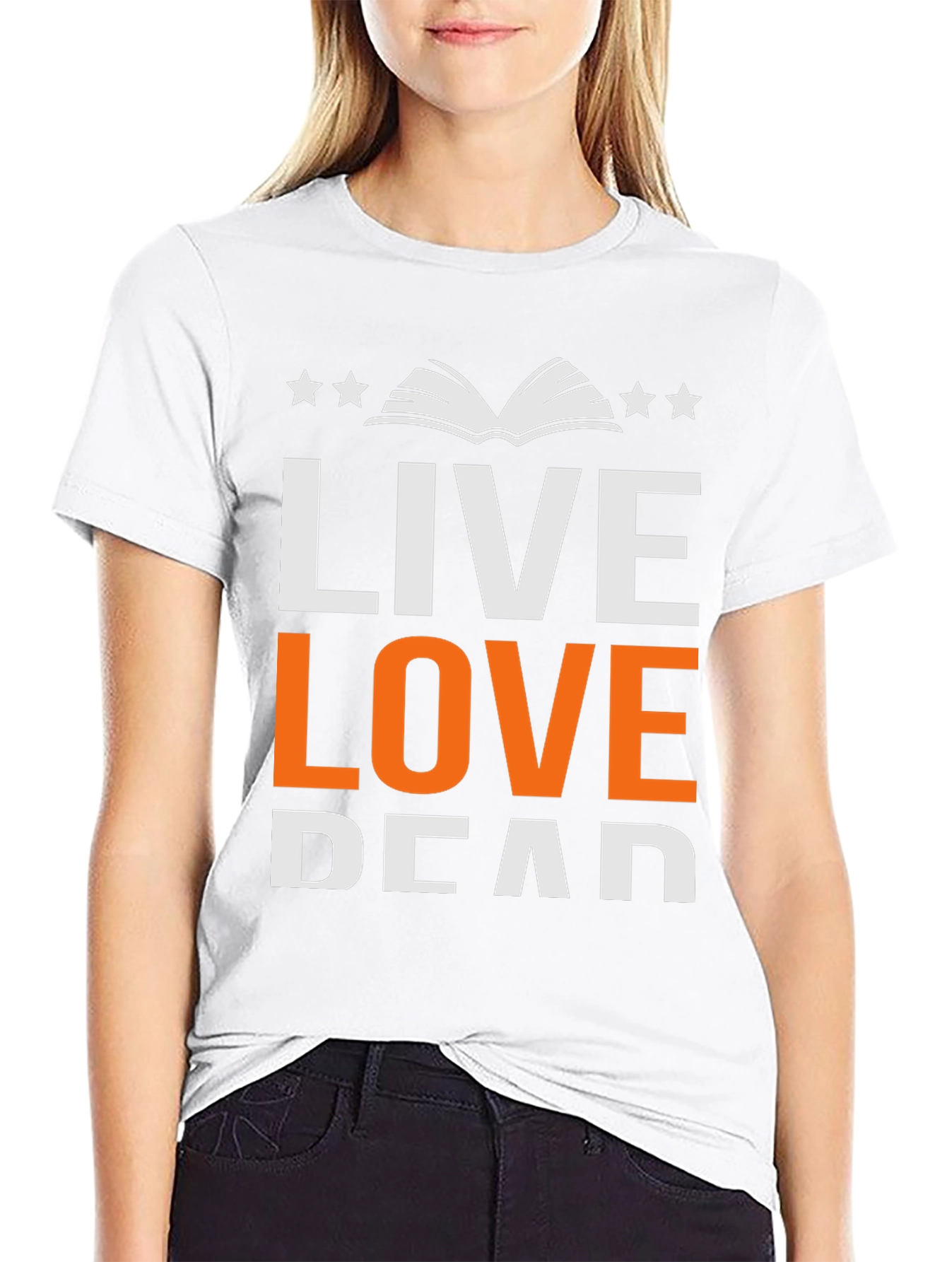 Live Love Read Bookworm Graphic Tee