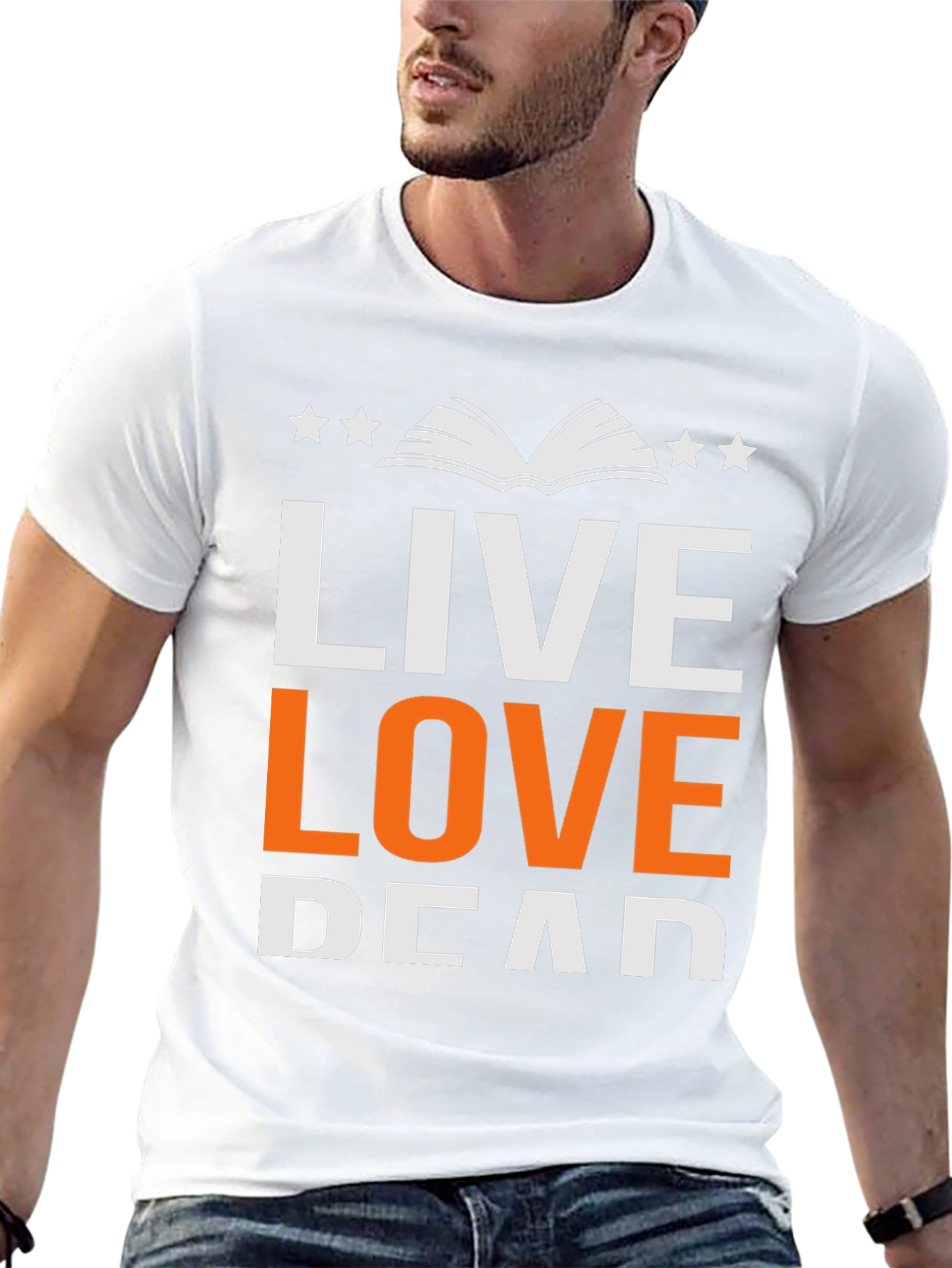 Live Love Read Bookworm Graphic Tee
