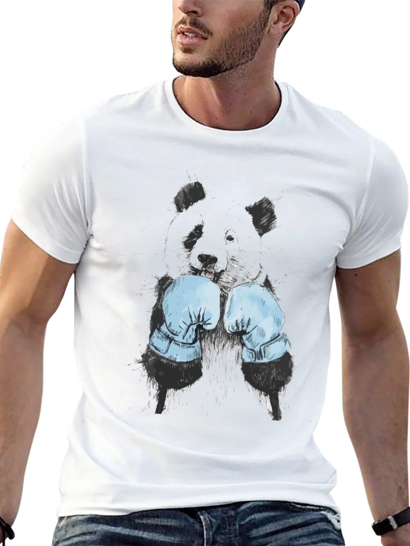 Boxer Panda Graphic T-Shirt