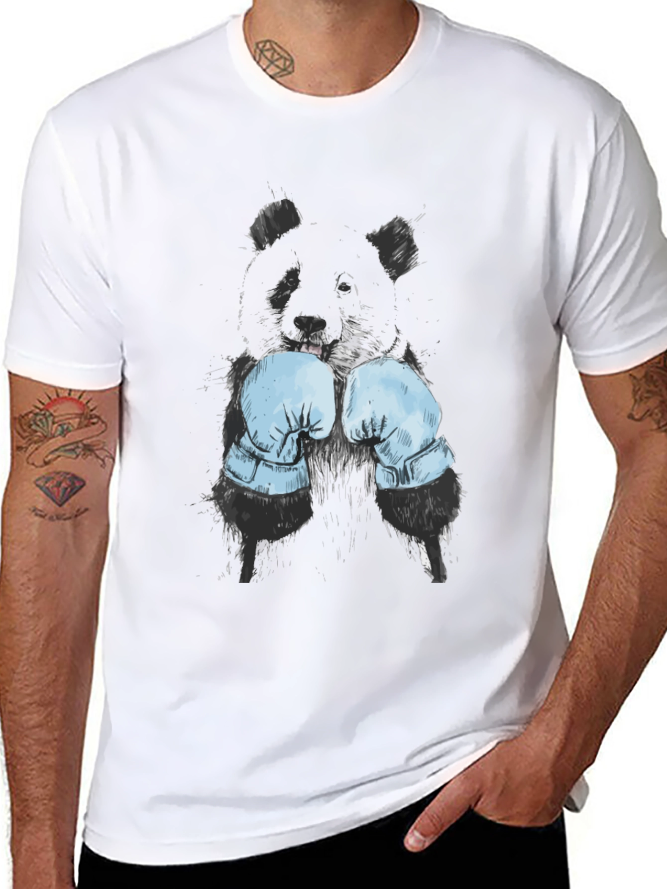 Boxer Panda Graphic T-Shirt