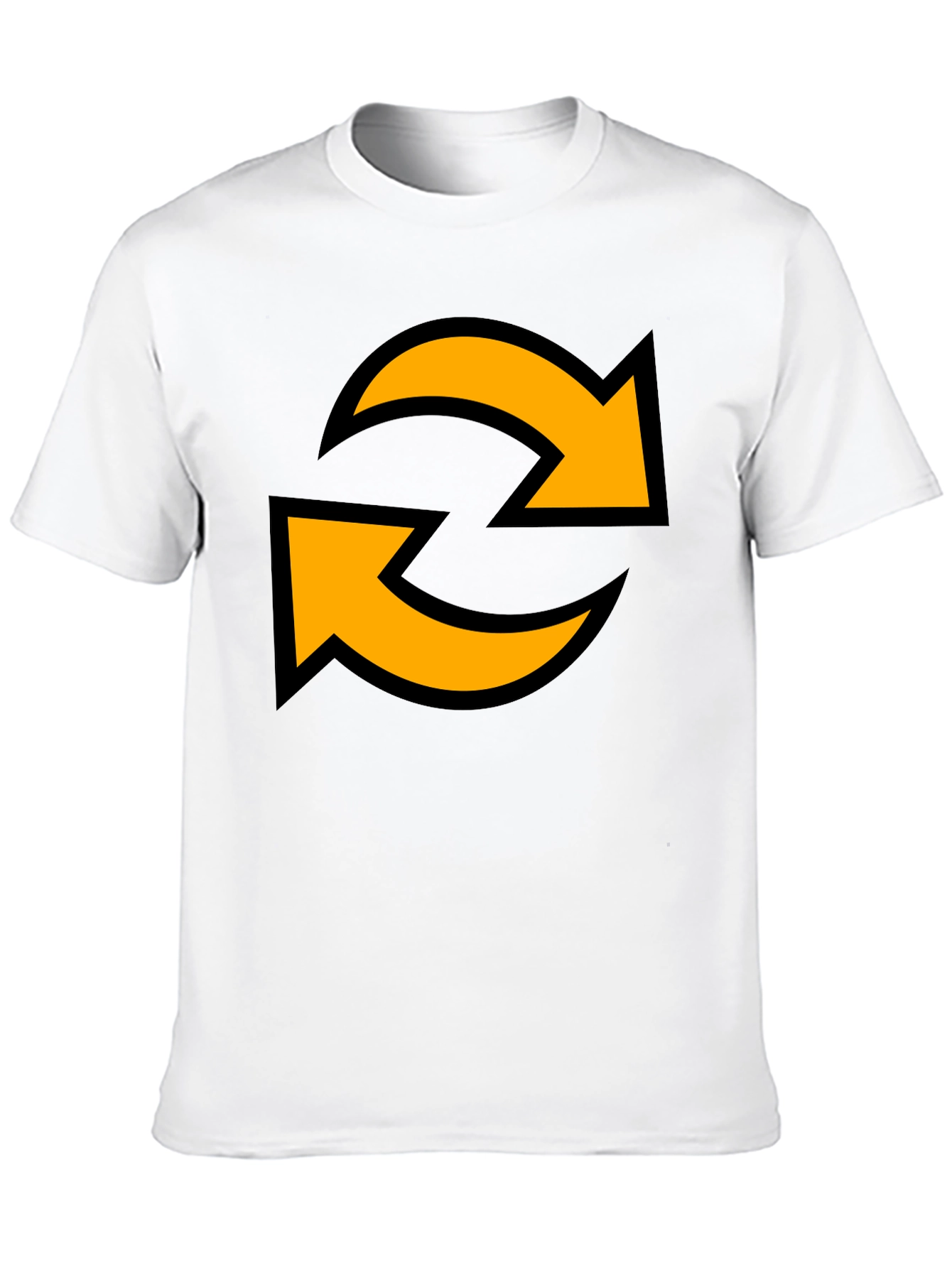 Recycle Arrow Graphic Tee - Black Cotton Blend Shirt