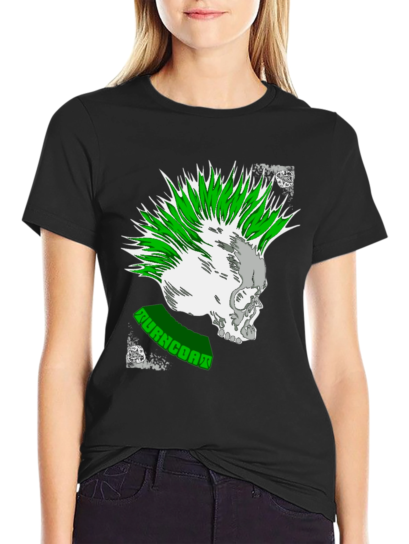 Punk Rock Skull Graphic Tee - Turncoat Band Shirt
