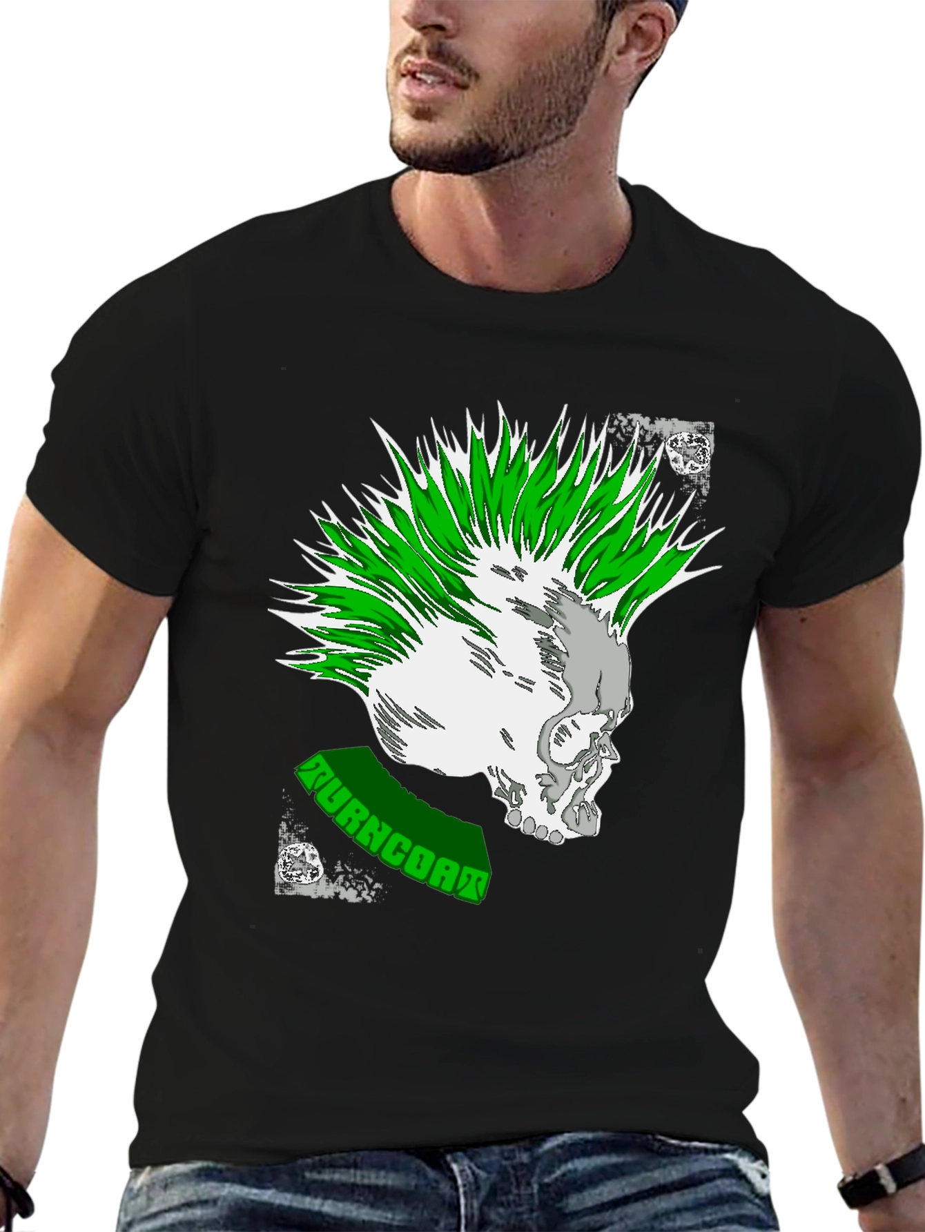Punk Rock Skull Graphic Tee - Turncoat Band Shirt
