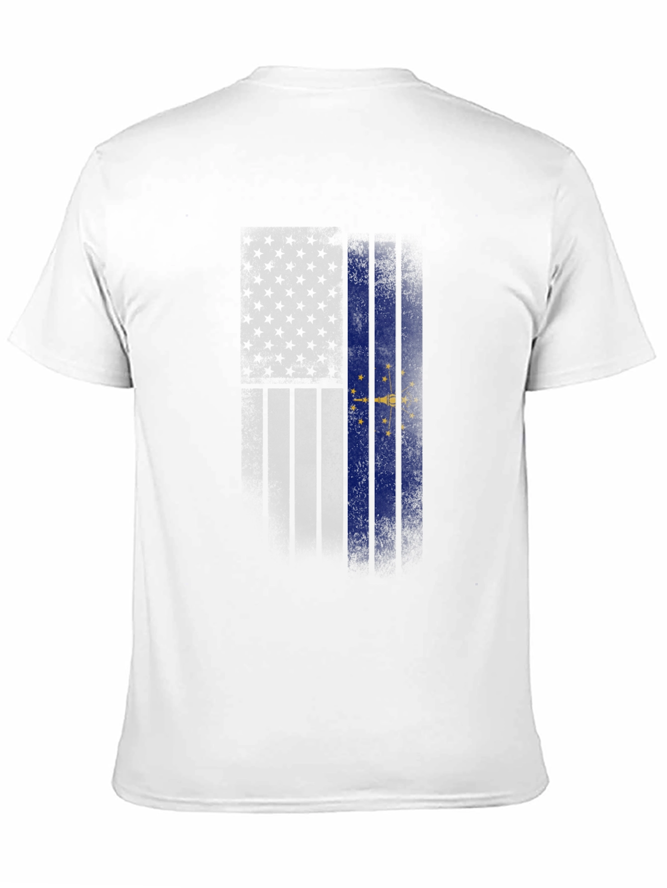 Indiana State Flag Graphic Tee - Mens Black T-Shirt