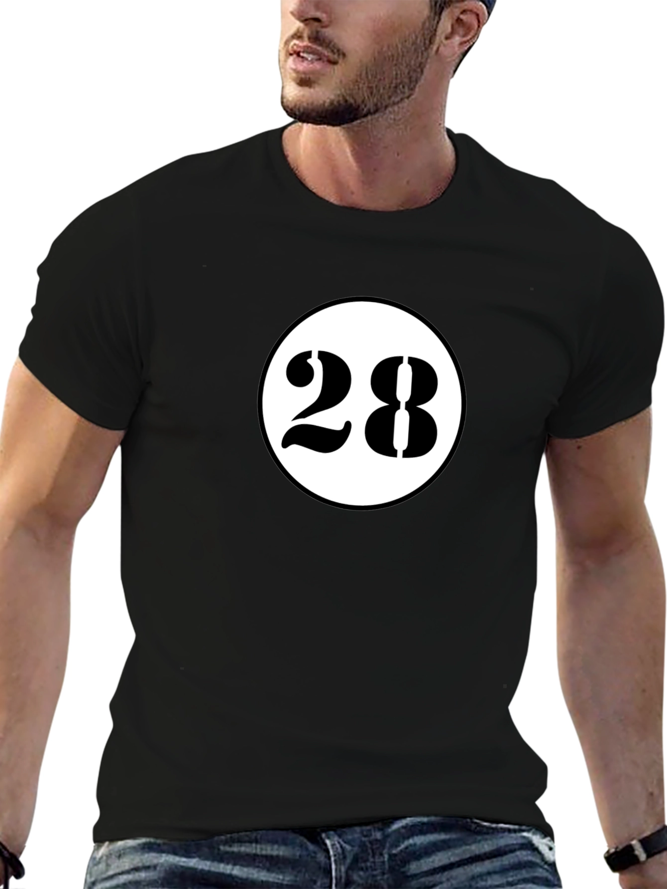 Retro Number 28 Graphic Tee - Classic Style