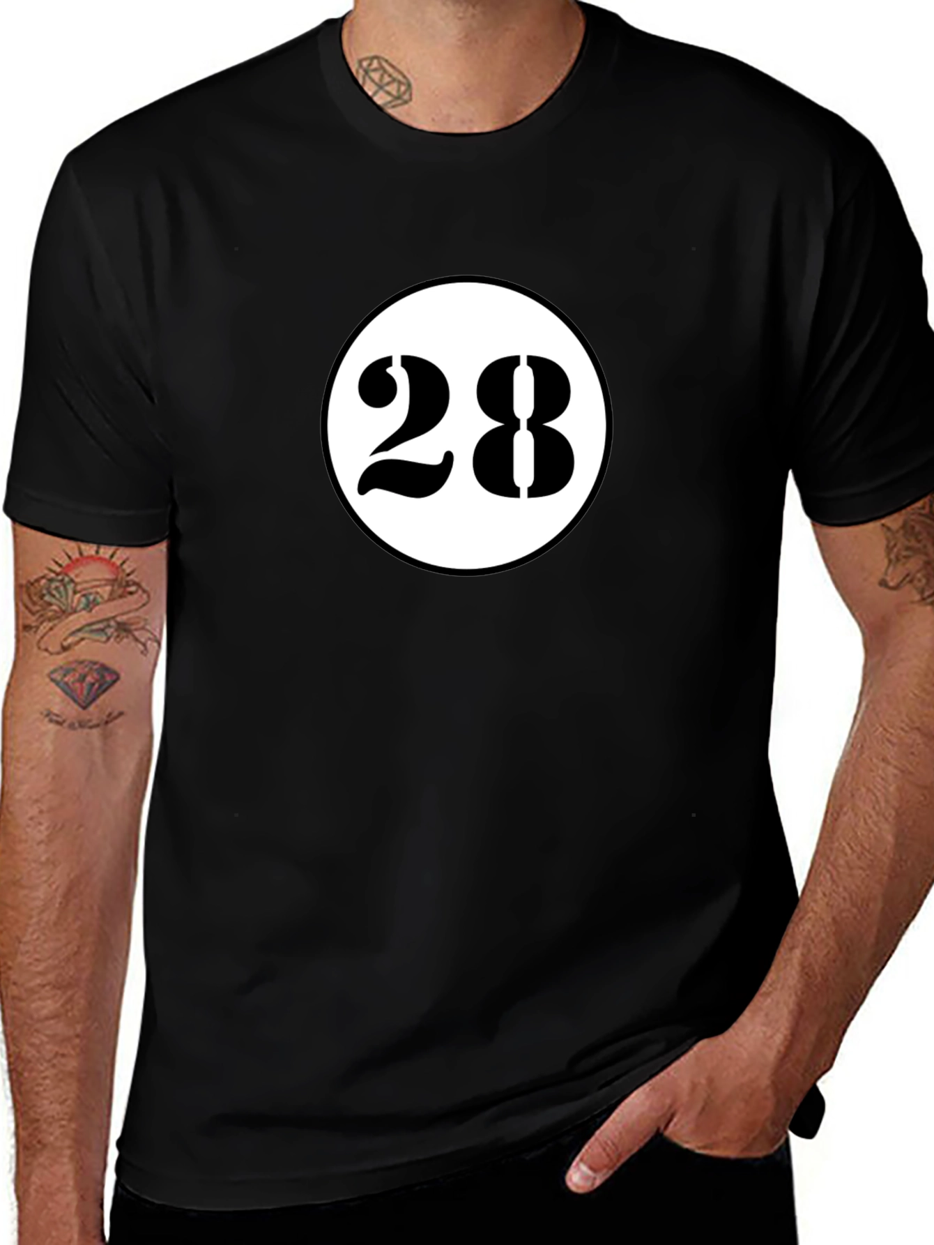 Retro Number 28 Graphic Tee - Classic Style