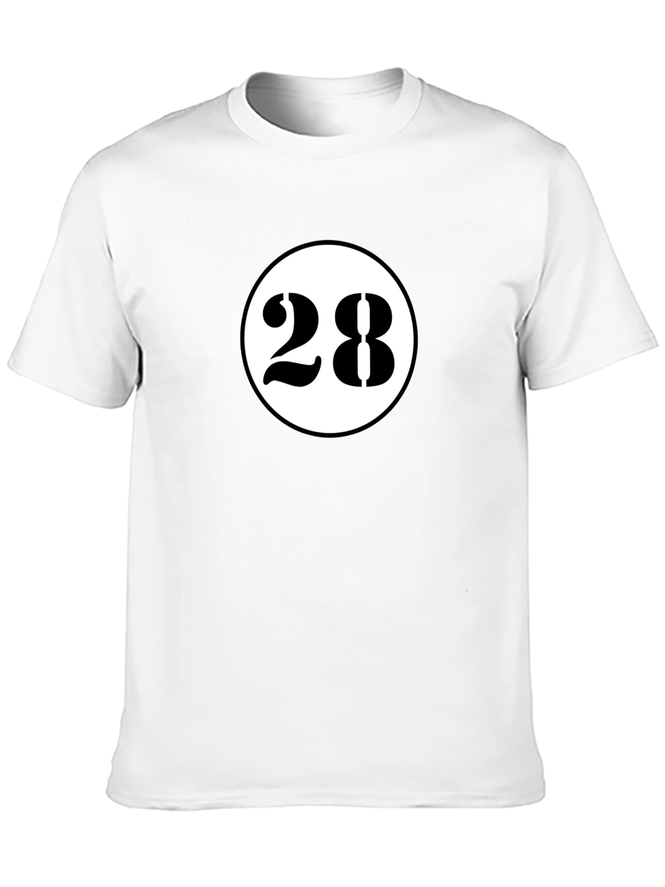 Retro Number 28 Graphic Tee - Classic Style