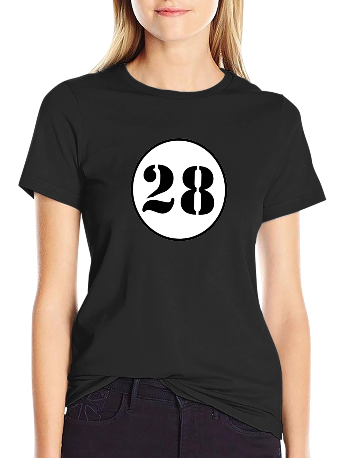 Retro Number 28 Graphic Tee - Classic Style