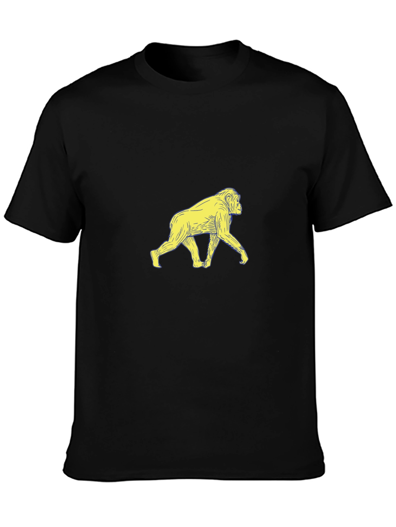 Monkey Graphic Print Mens Black T-Shirt