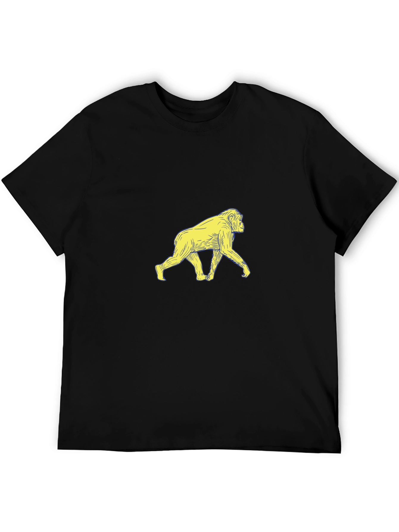 Monkey Graphic Print Mens Black T-Shirt