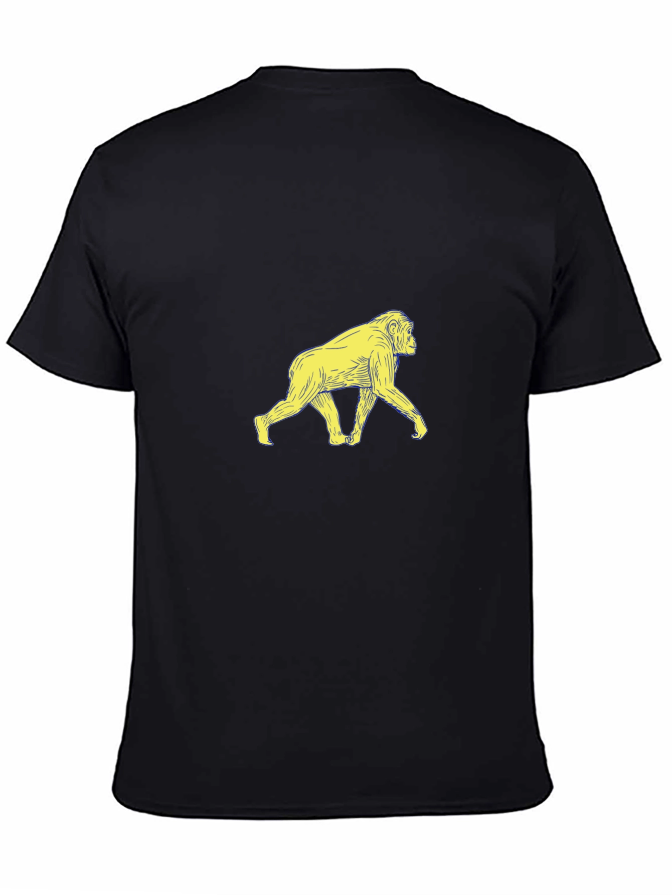 Monkey Graphic Print Mens Black T-Shirt