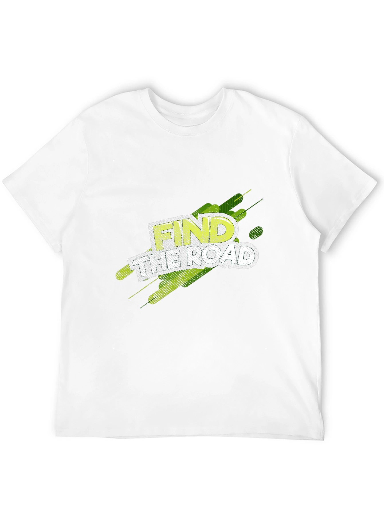 Find Your Road Graphic T-Shirt - Black Casual Tee